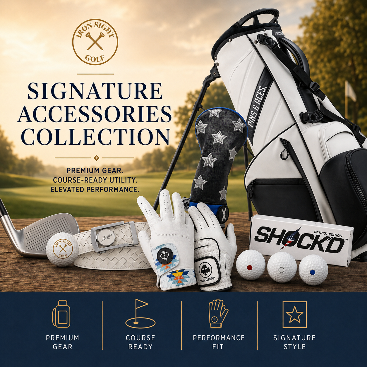 Hats Towels Accessories Collection for Style and Comfort - Iron Sight Golf