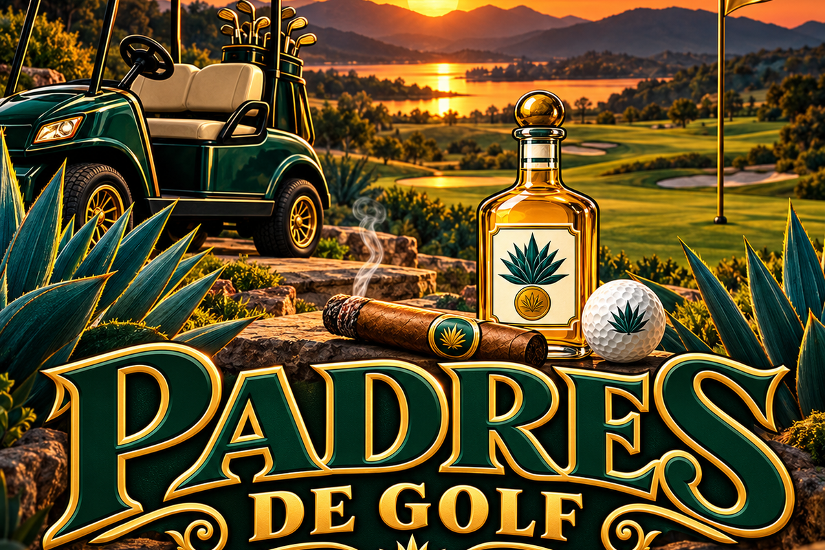 Padres de Golf collection by Iron Sight Golf – Sunset Legacy golf lifestyle artwork