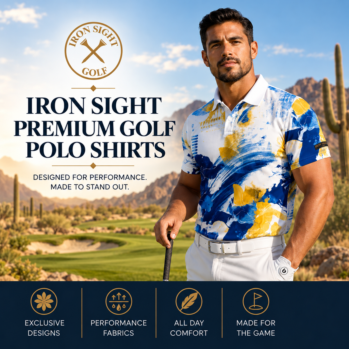 Iron Sight Golf premium golf polos for men and women collection