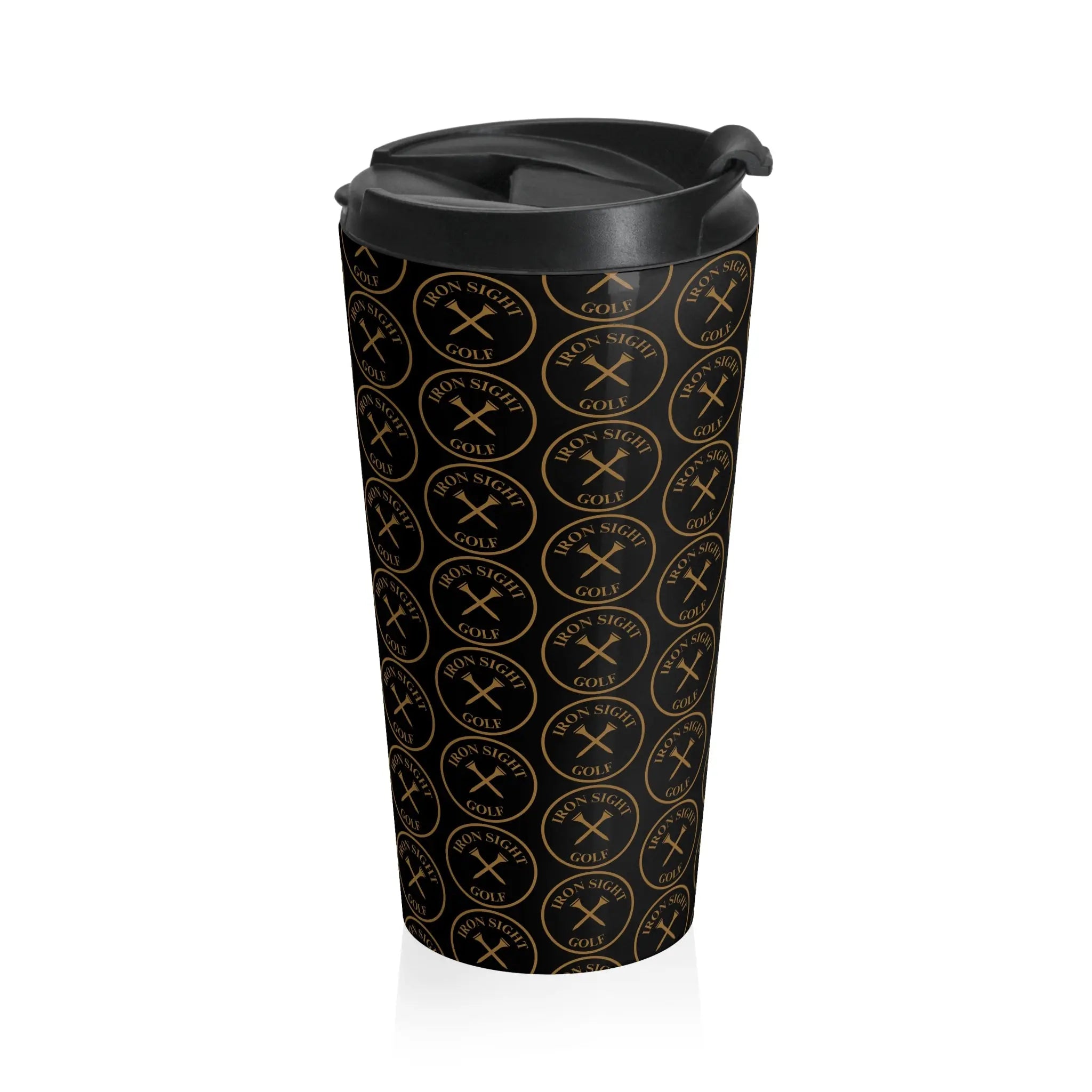 Iron Sight Golf Black Stainless Steel Coffee Mug - Iron Sight Golf