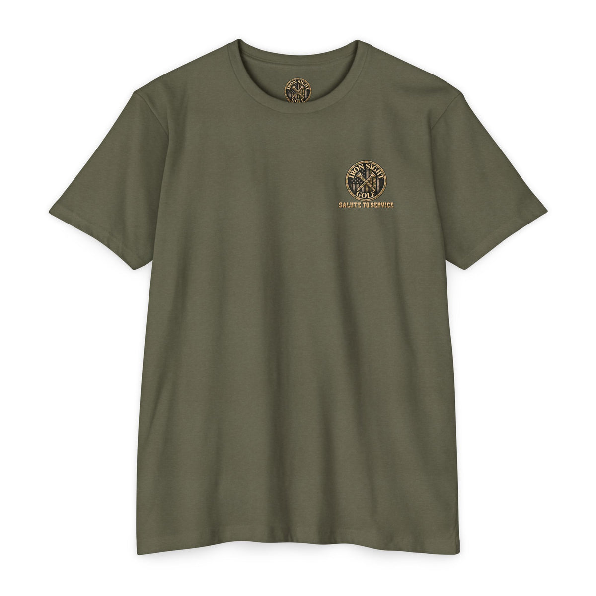 Iron Sight Golf Salute to Service Flag Graphic Golf T-Shirt