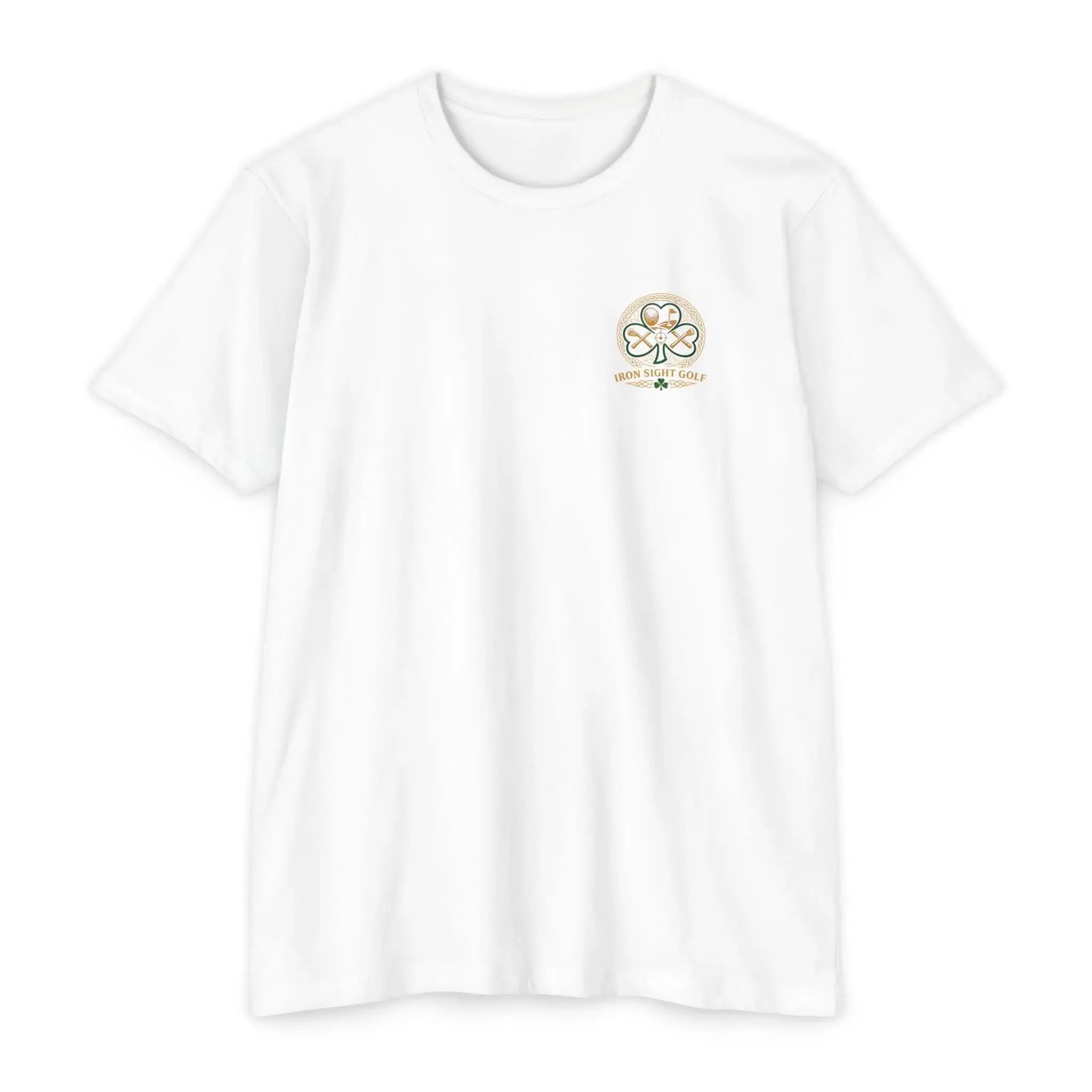 Fairway Luck Golf T-Shirt — Iron Sight Golf Shamrock Design 60/40 Next Level Printify