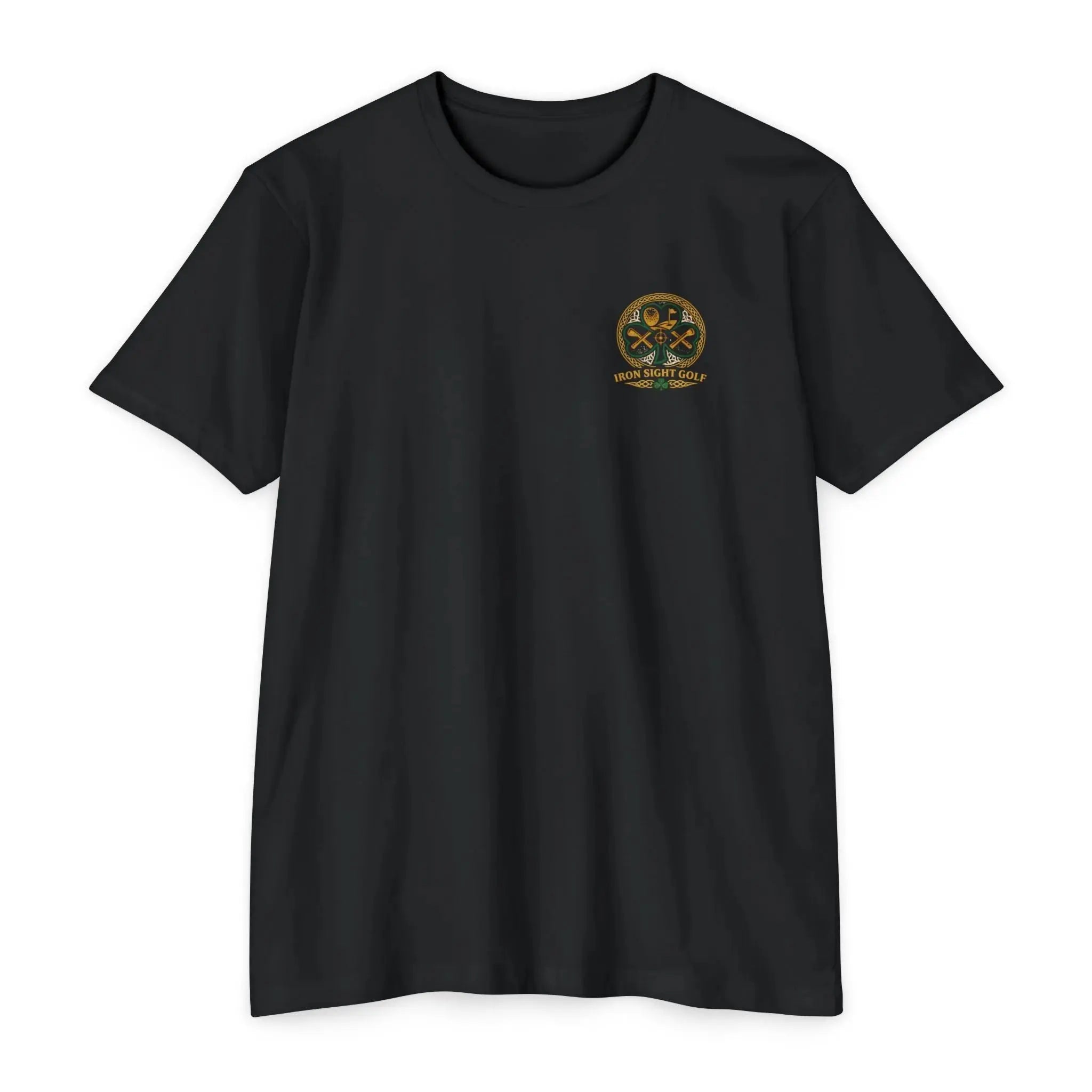 Fairway Luck Golf T-Shirt — Iron Sight Golf Shamrock Design 60/40 Next Level Printify