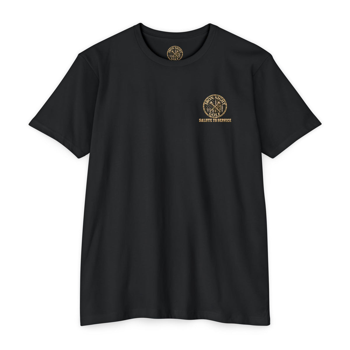 Iron Sight Golf Salute to Service Flag Graphic Golf T-Shirt