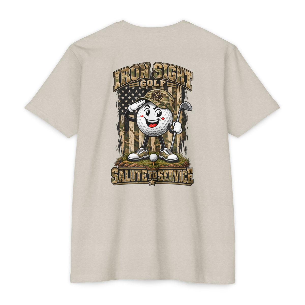 Iron Sight Golf Bogey Bob Salute to Service graphic T-shirt