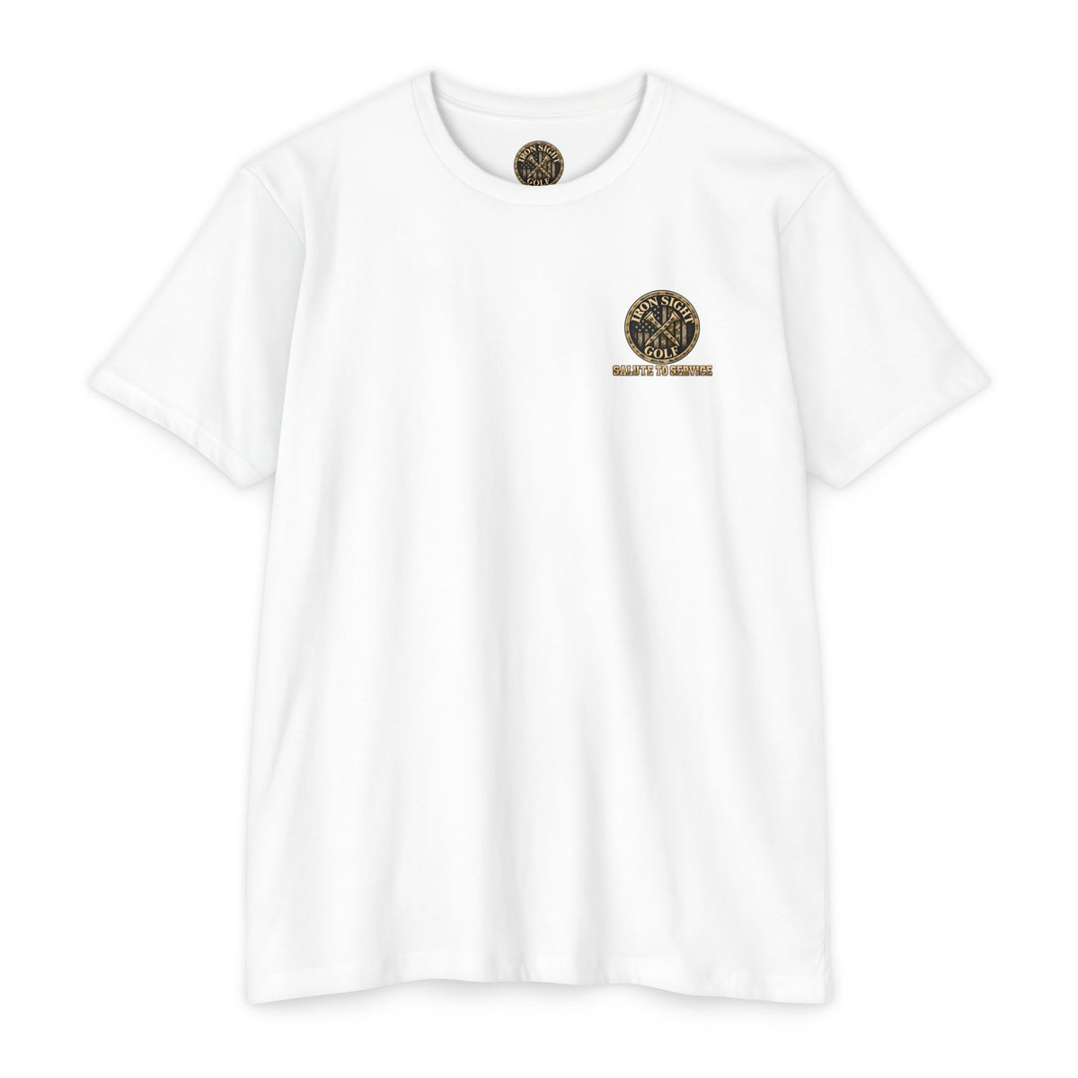 Iron Sight Golf Salute to Service Flag Graphic Golf T-Shirt
