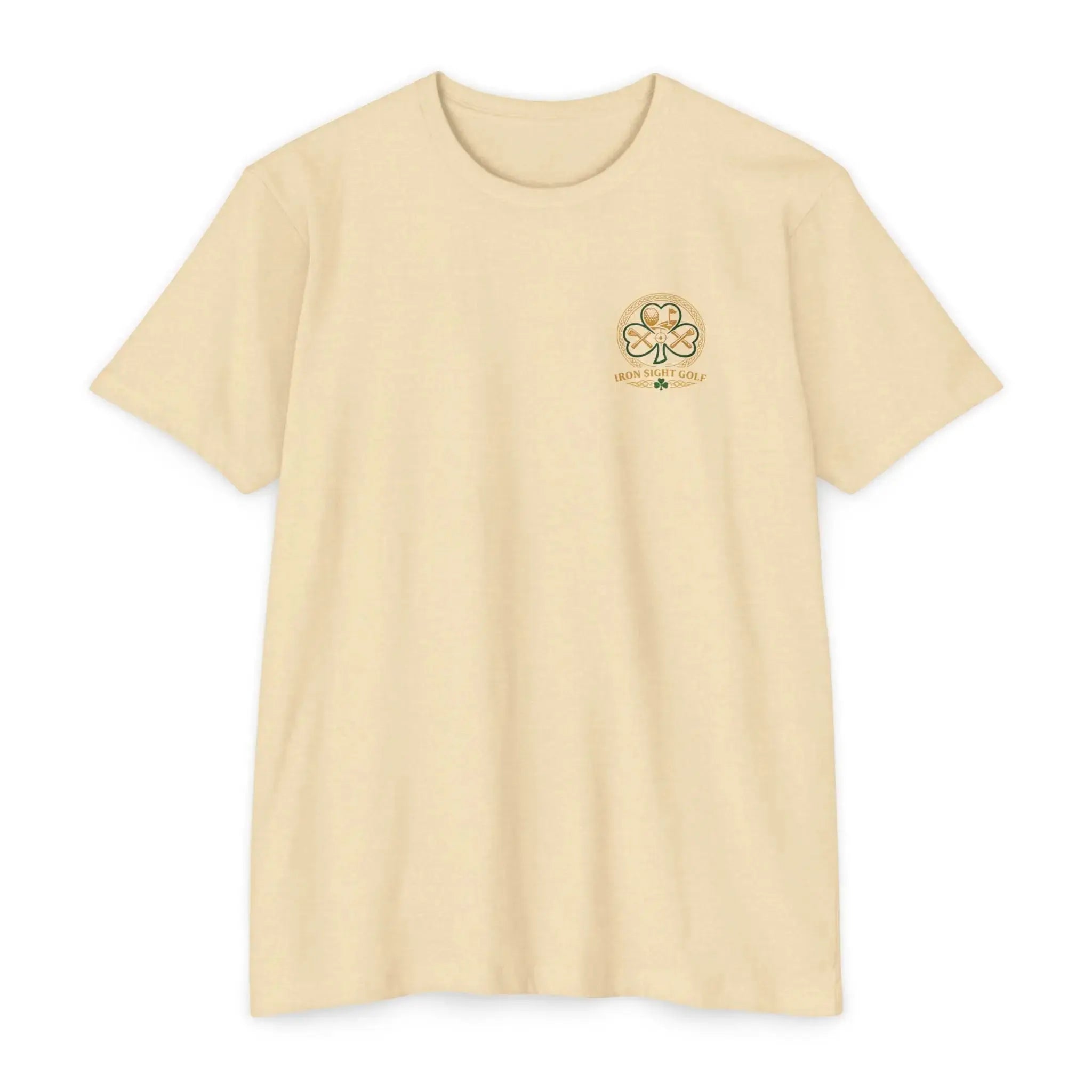 Fairway Luck Golf T-Shirt — Iron Sight Golf Shamrock Design 60/40 Next Level Printify