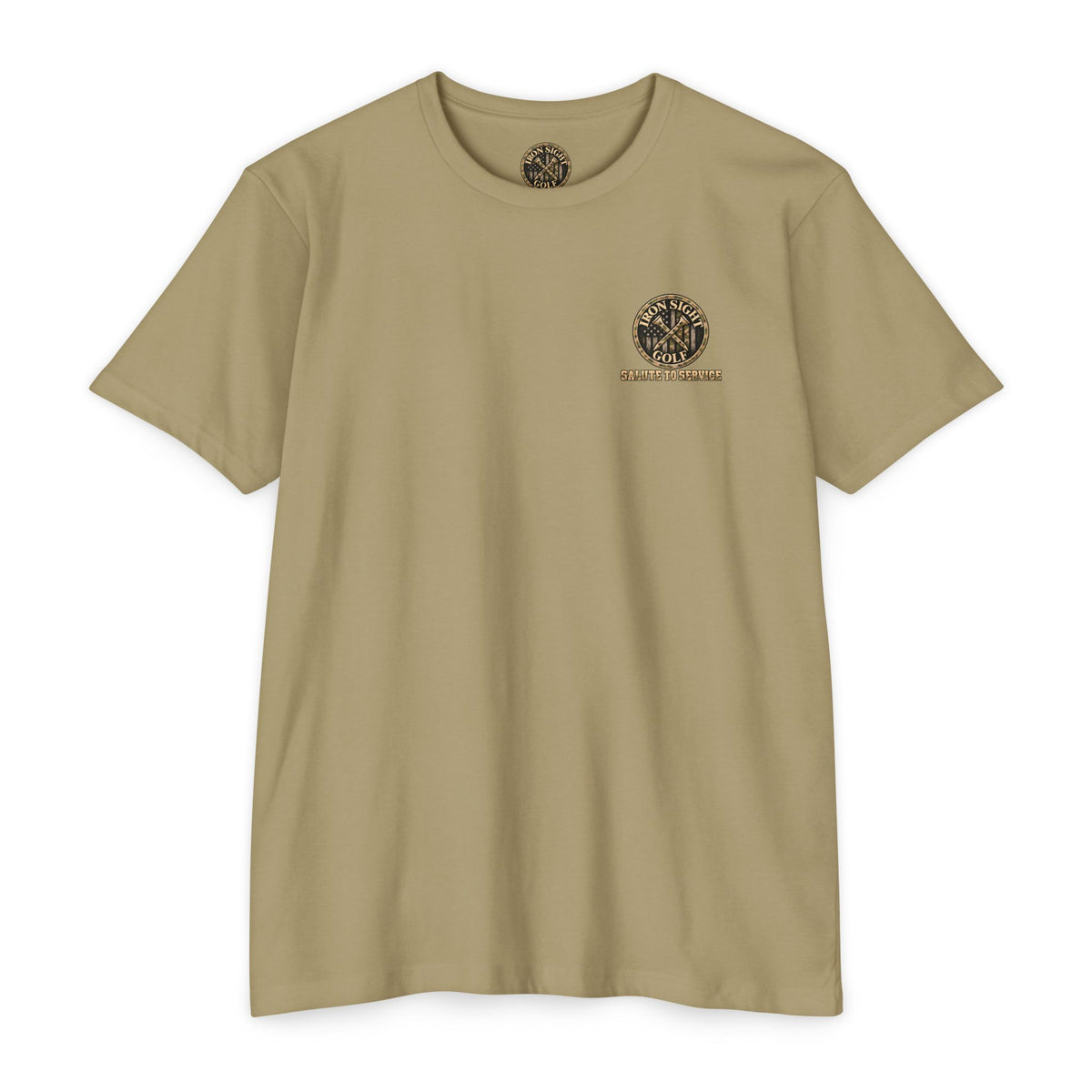Iron Sight Golf Salute to Service Flag Graphic Golf T-Shirt