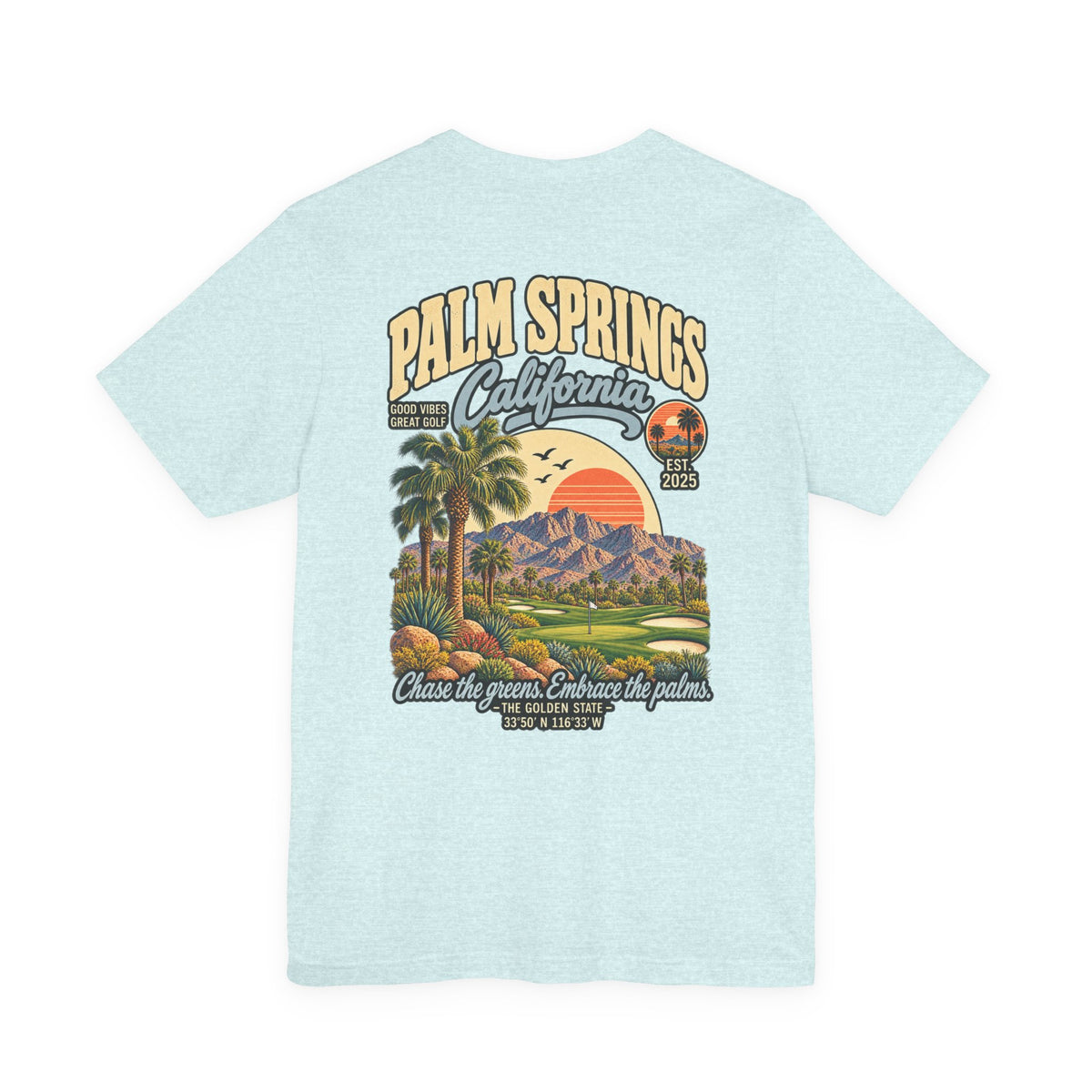 Palm Springs California Golf T-Shirt by Iron Sight Golf – product image 2