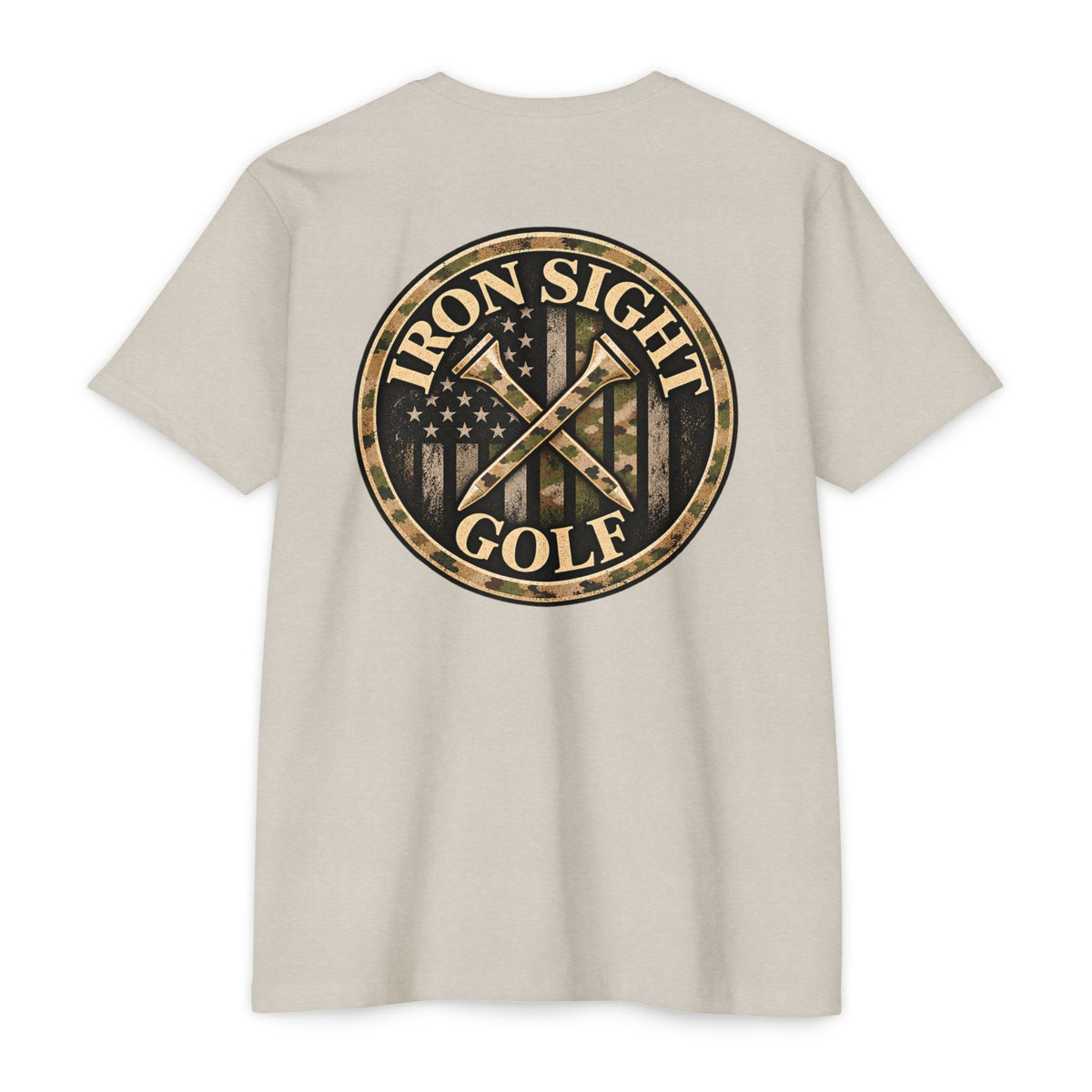 Iron Sight Golf Salute to Service Flag Graphic Golf T-Shirt