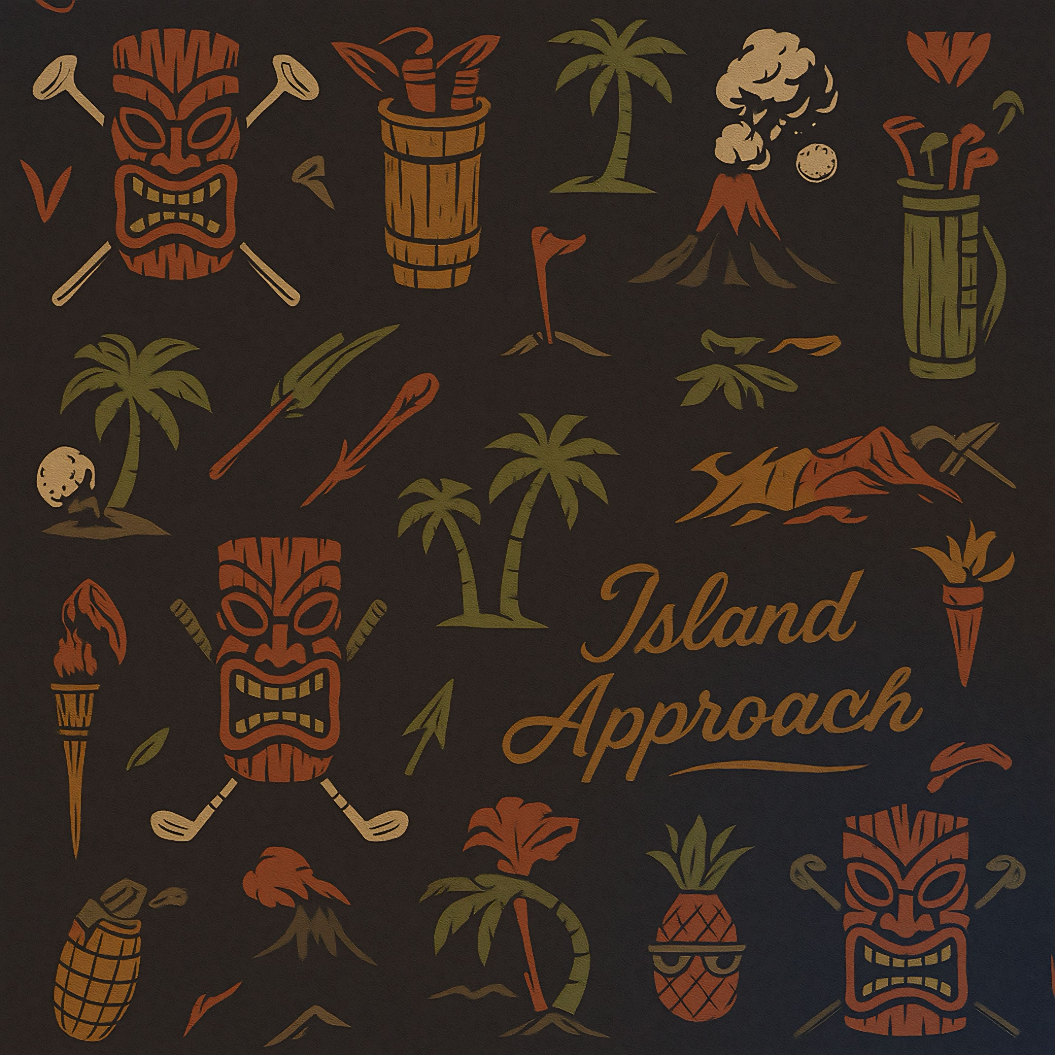 Island Approach Tiki Polyester Polo - Iron Sight Golf