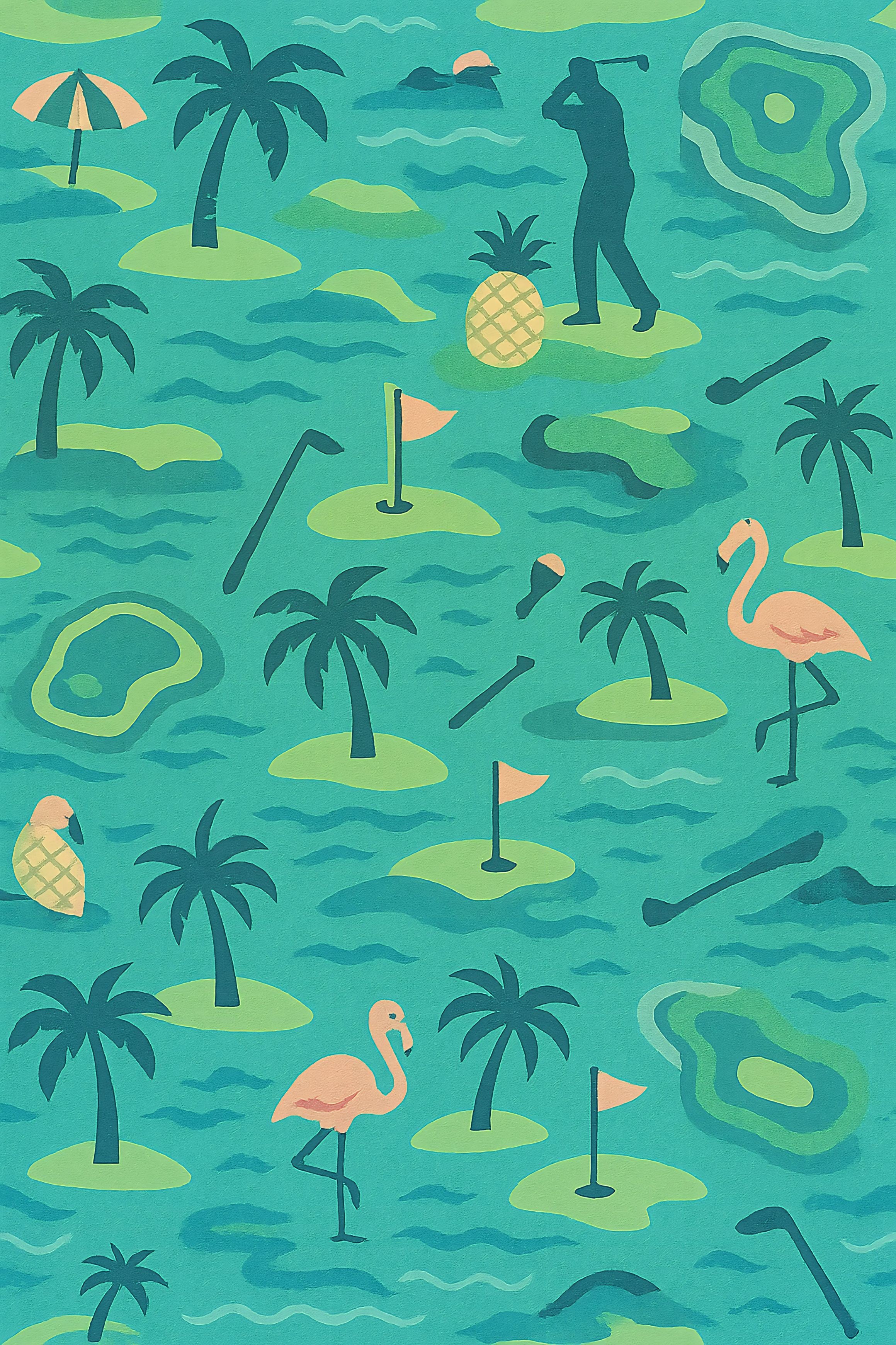 Flamingo Island Polyester Polo - Iron Sight Golf