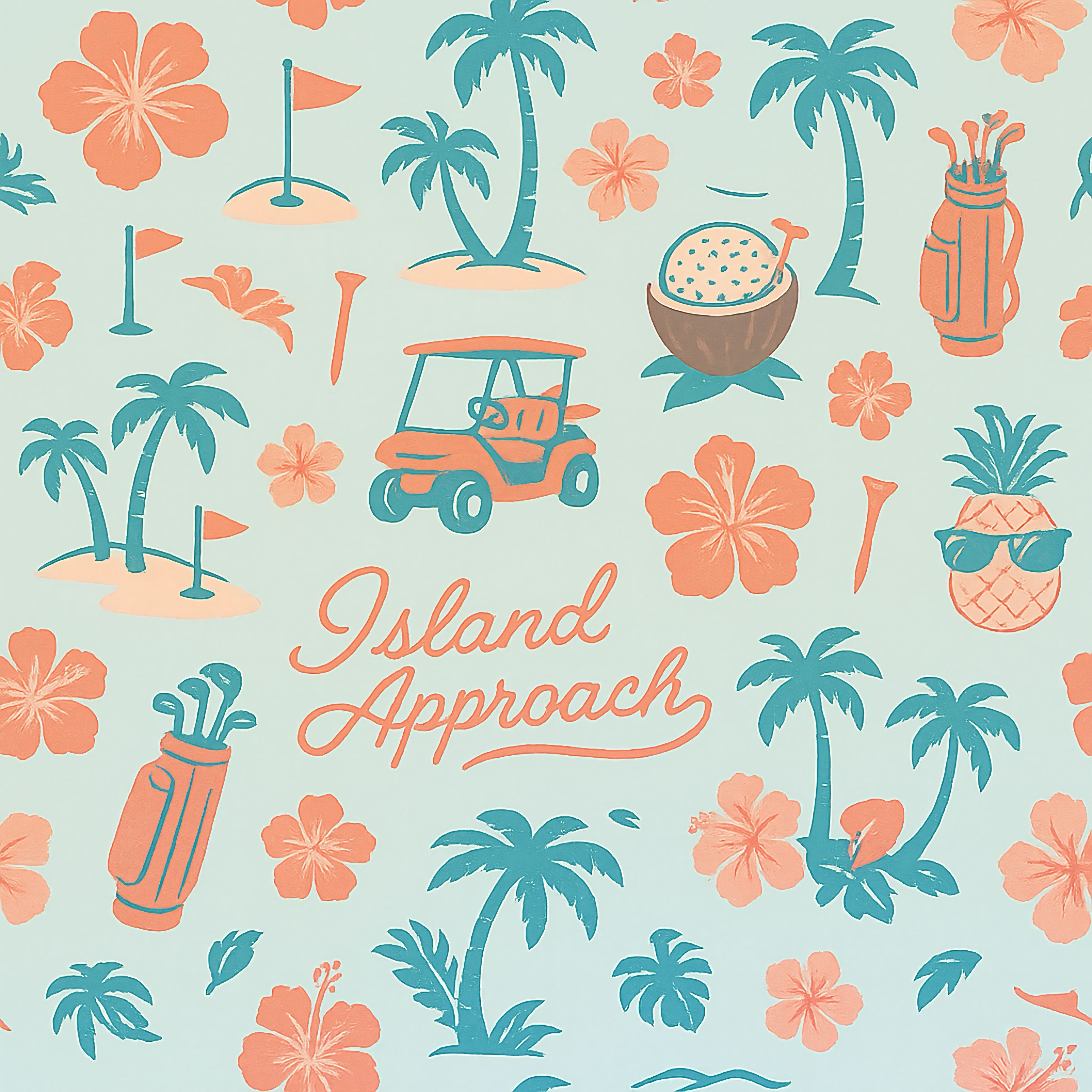 Island Approach Pineapple fun Polo - Iron Sight Golf