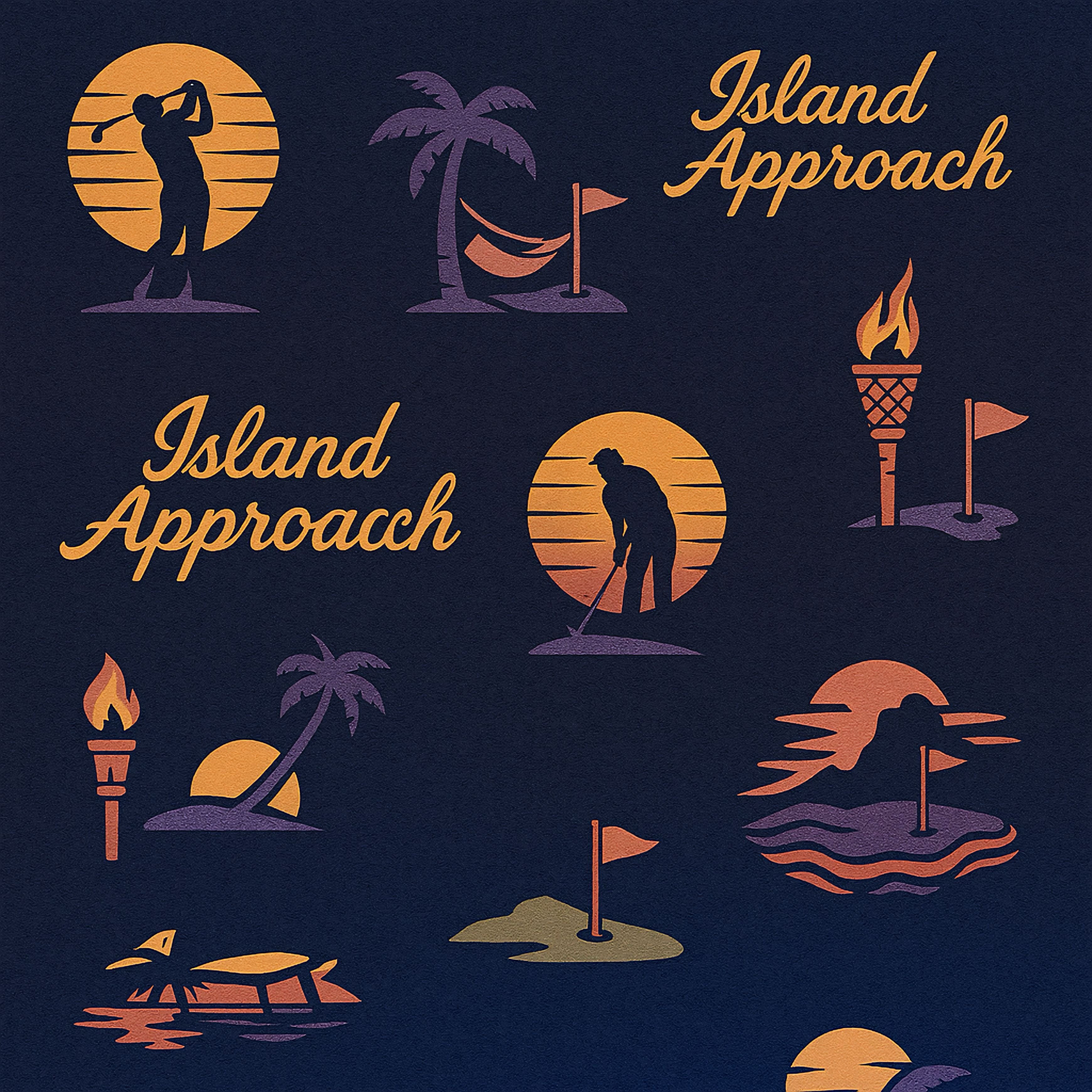 Island Approach Midnight Golf Polo - Iron Sight Golf