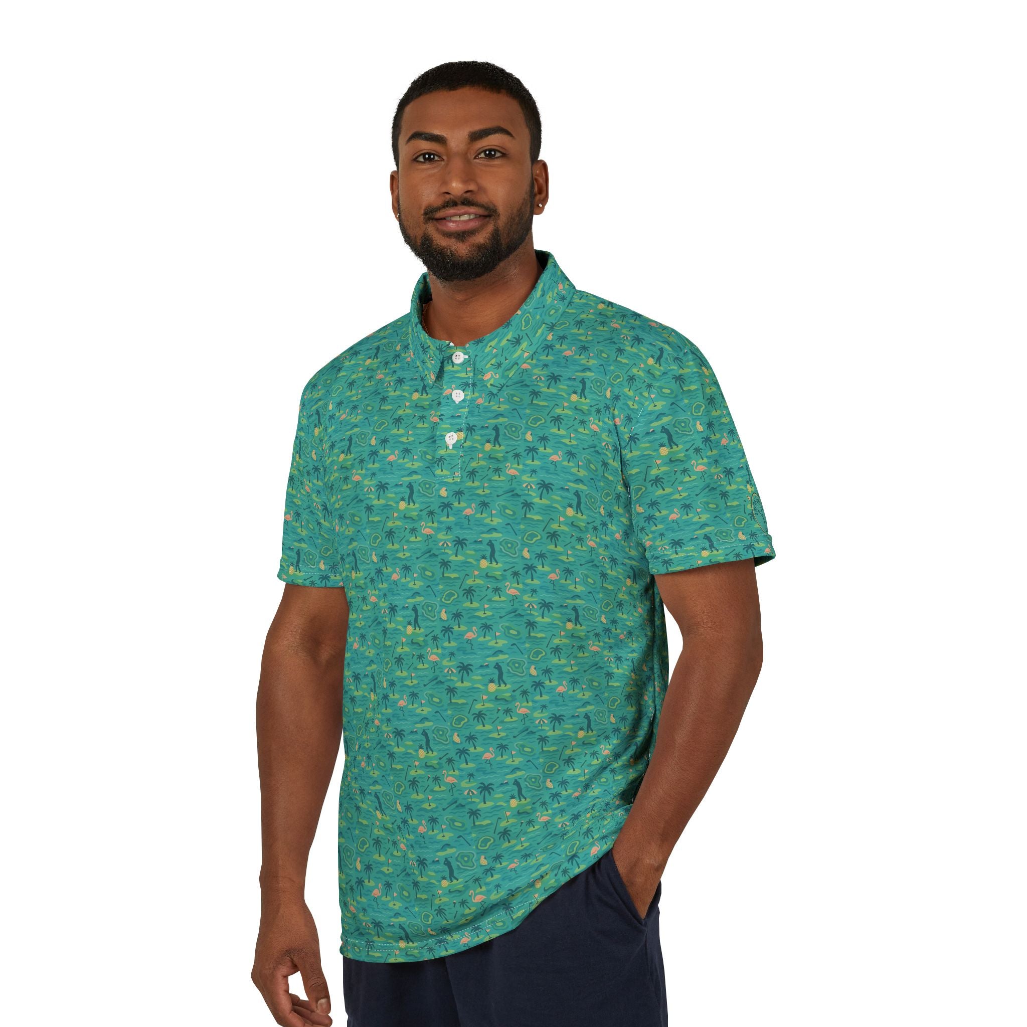 Flamingo Island Polyester Polo - Iron Sight Golf
