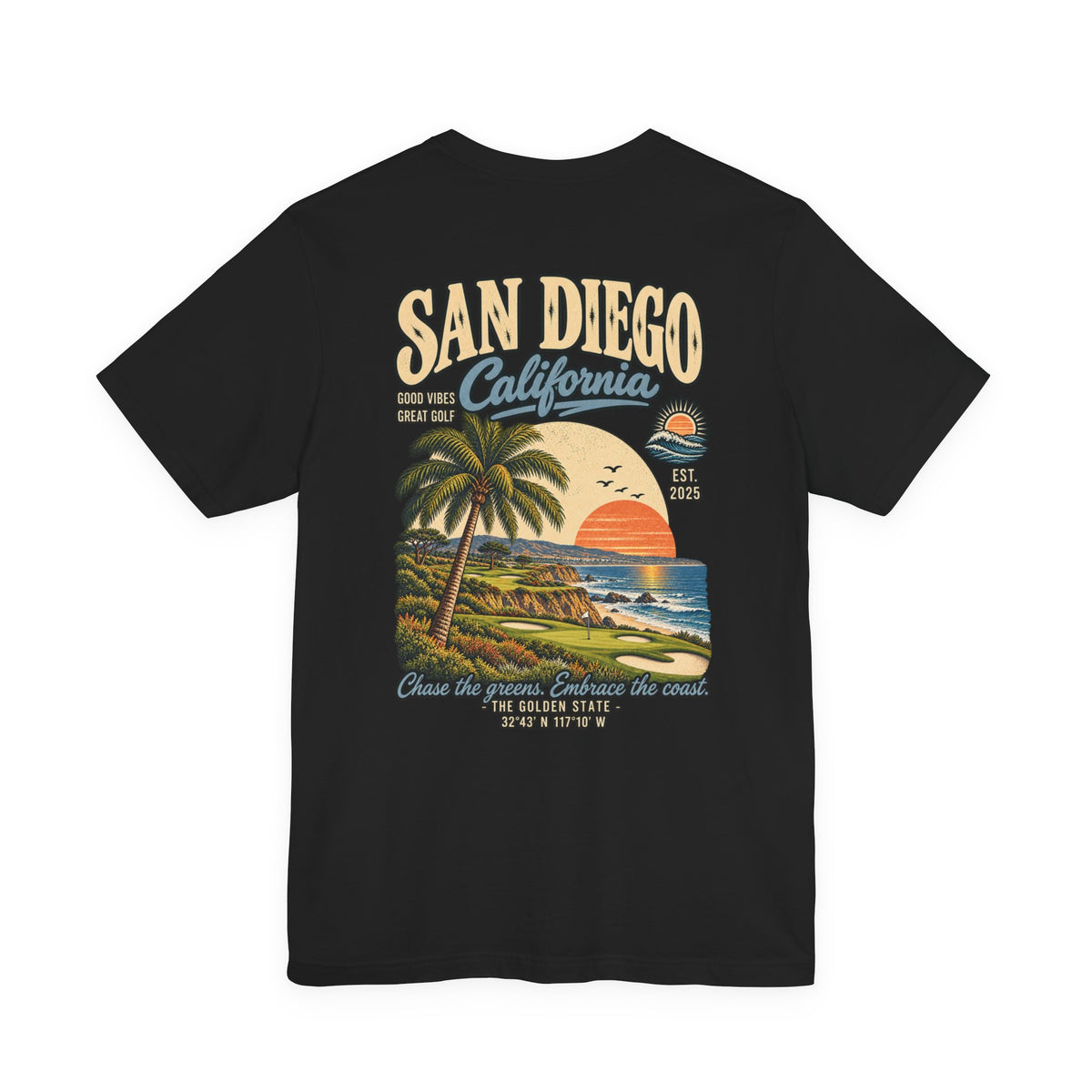 San Diego California Golf T-Shirt by Iron Sight Golf – product image 11