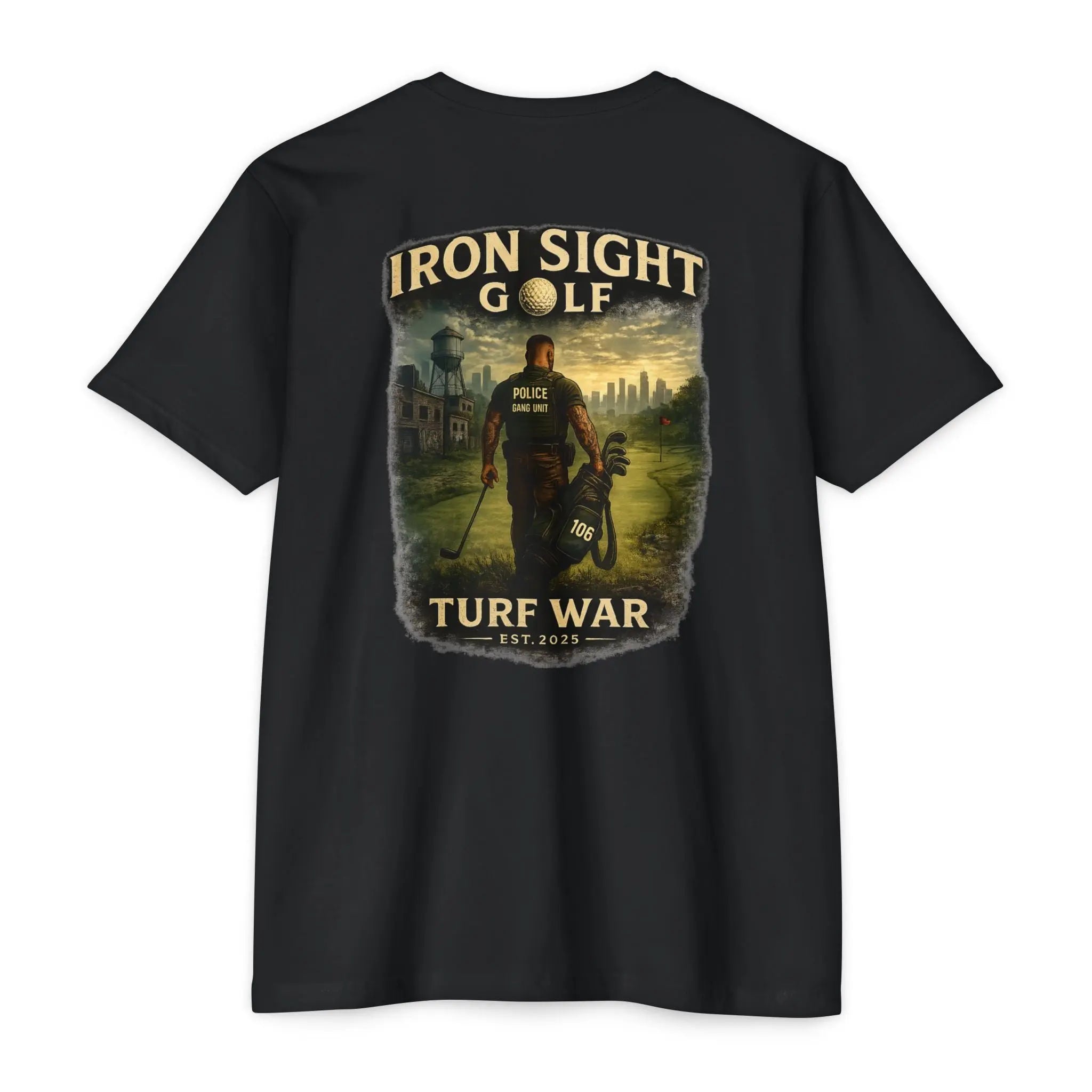 Police Gang Unit 'Turf War' T-Shirt — Iron Sight Golf Printify