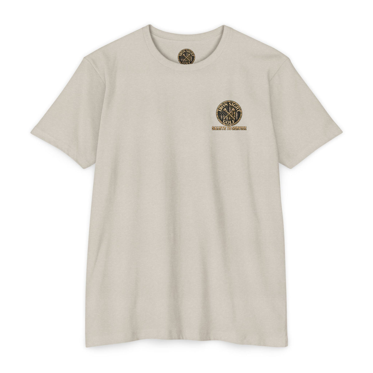 Iron Sight Golf Salute to Service Flag Graphic Golf T-Shirt