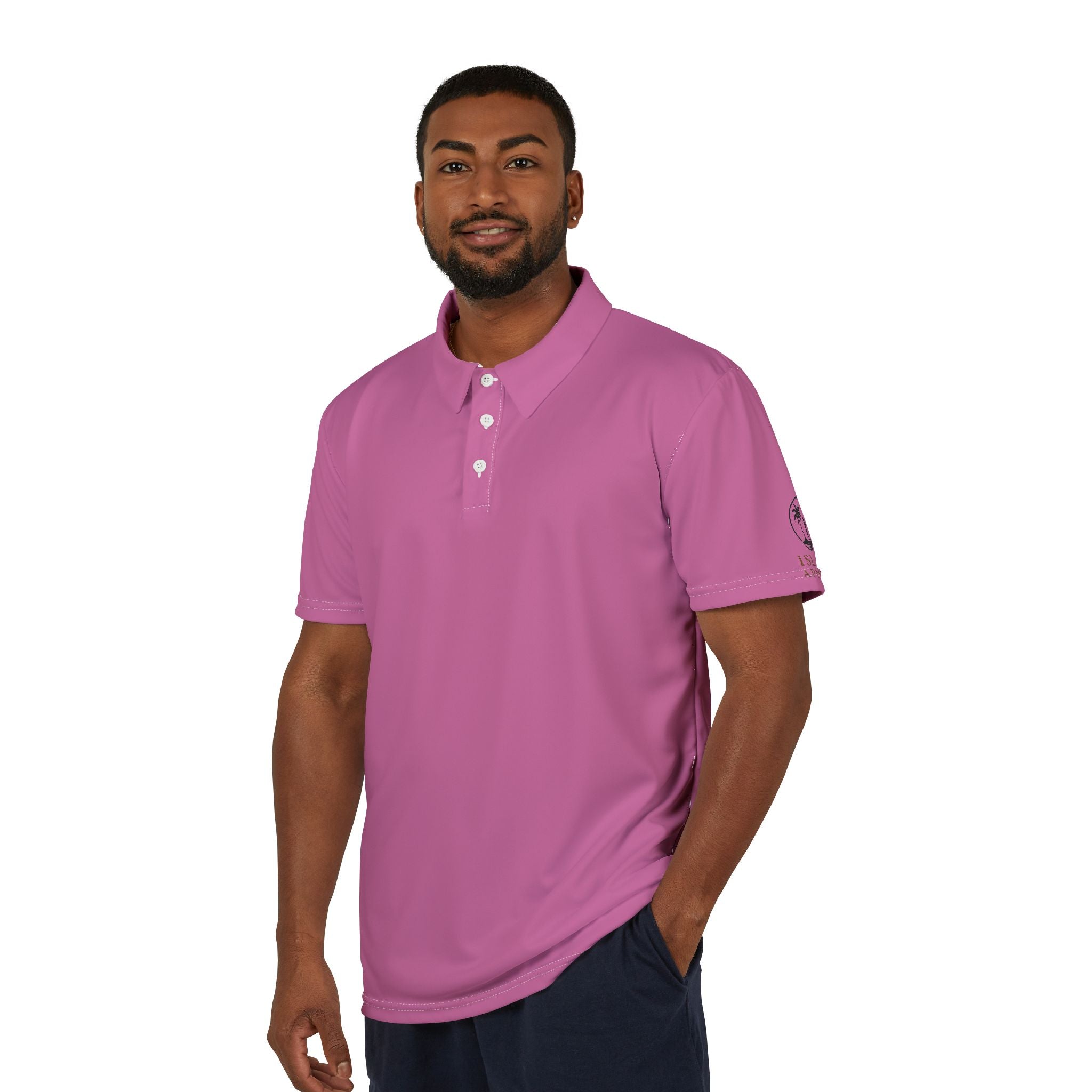Island Approach Pink Polo - Iron Sight Golf