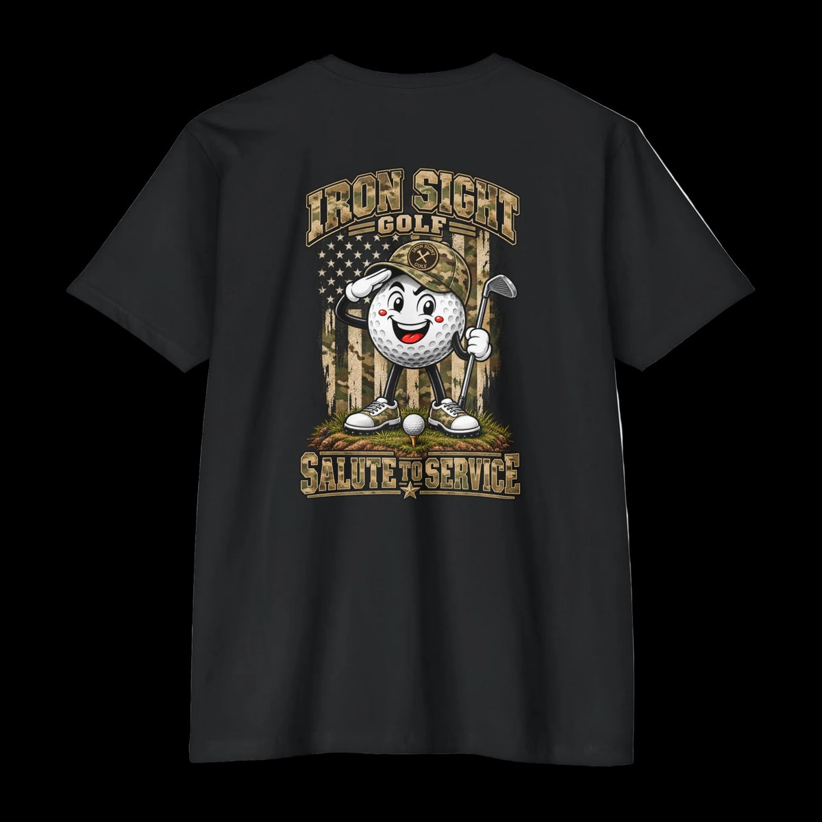 Iron Sight Golf Bogey Bob Salute to Service graphic T-shirt