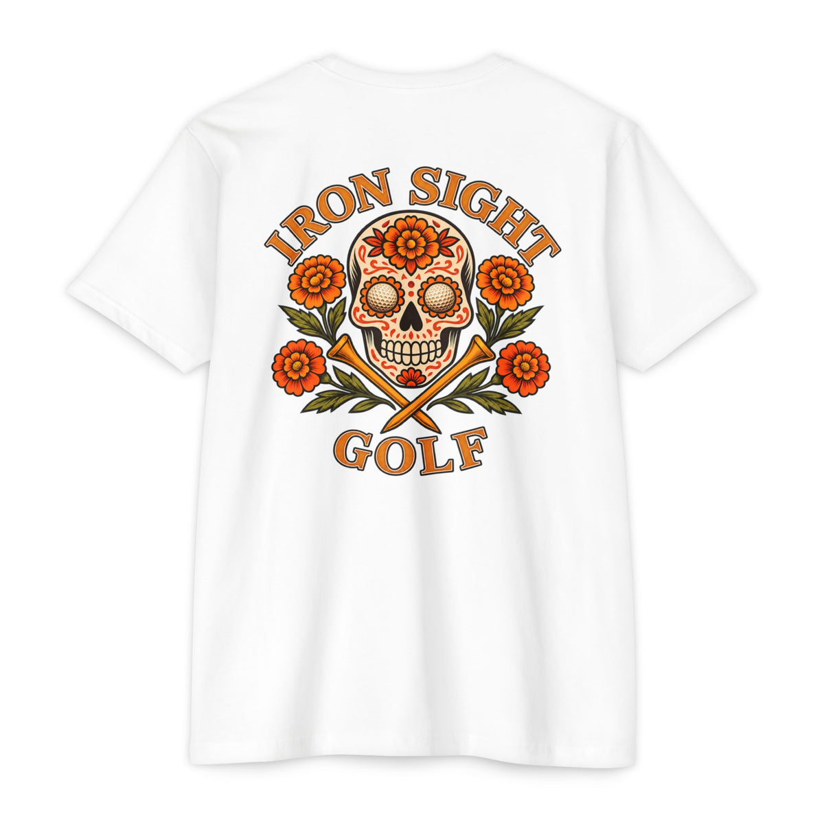 Dia De Los Muertos unisex golf tee from Iron Sight Golf