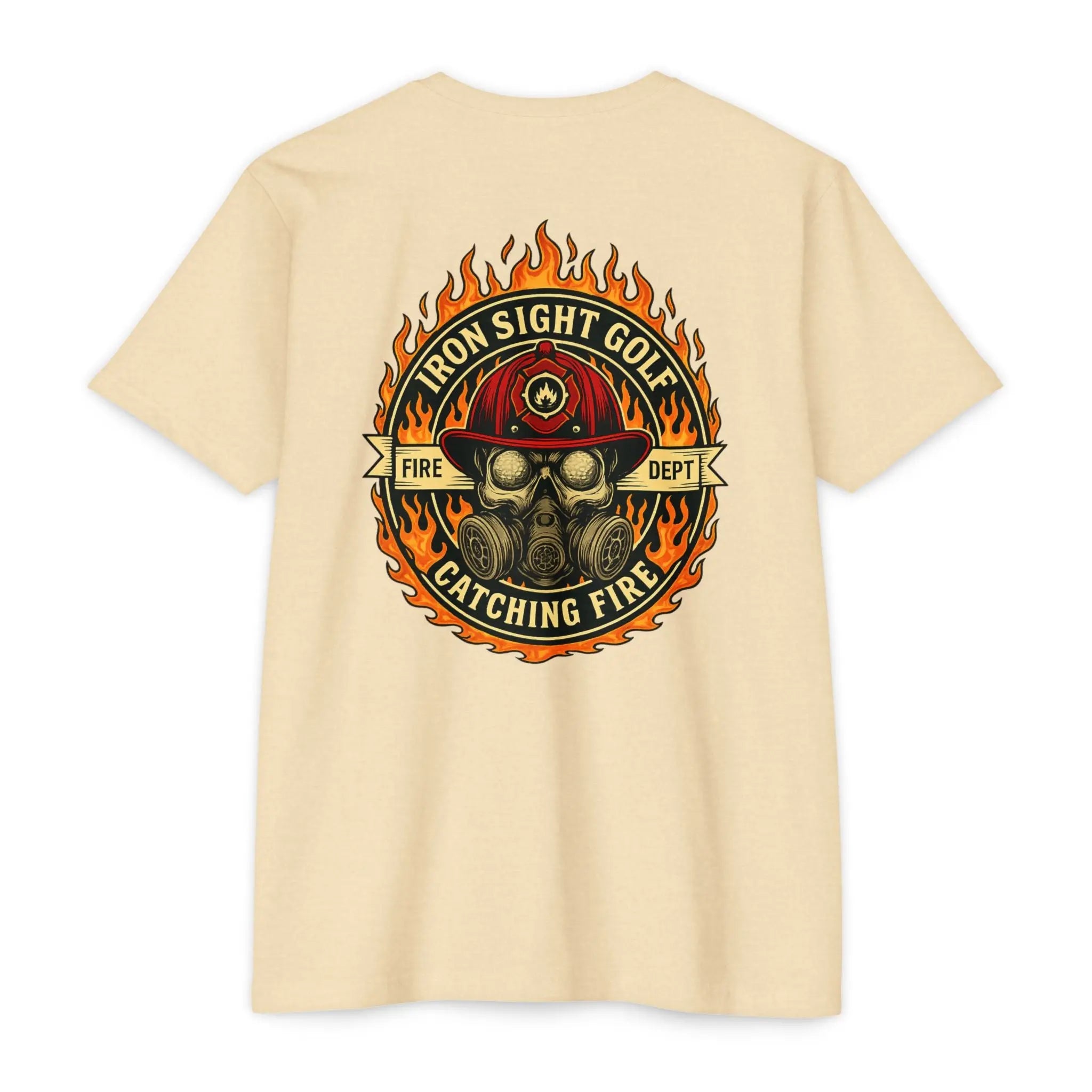 Firefighter 'Iron Sight Catching Fire' T-Shirt Printify