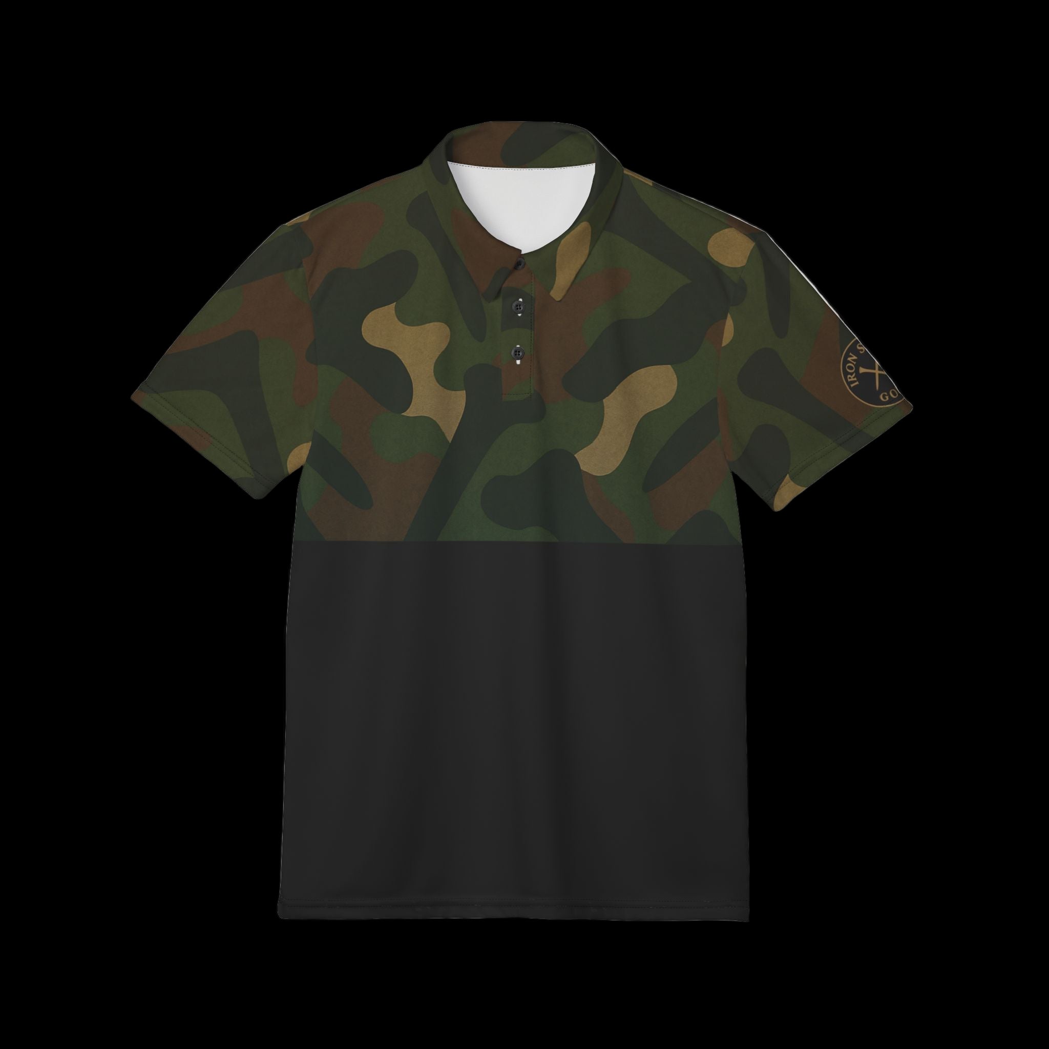 Black Golf Camo Polo - Iron Sight Golf
