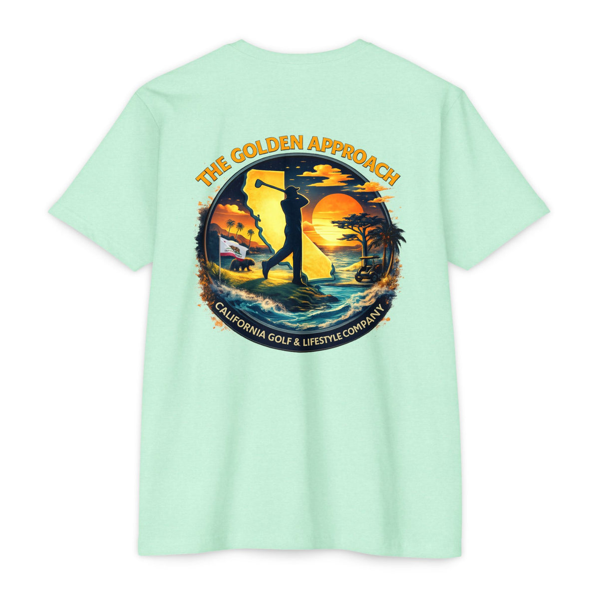 The Golden Approach California golf T-shirt by Iron Sight Golf