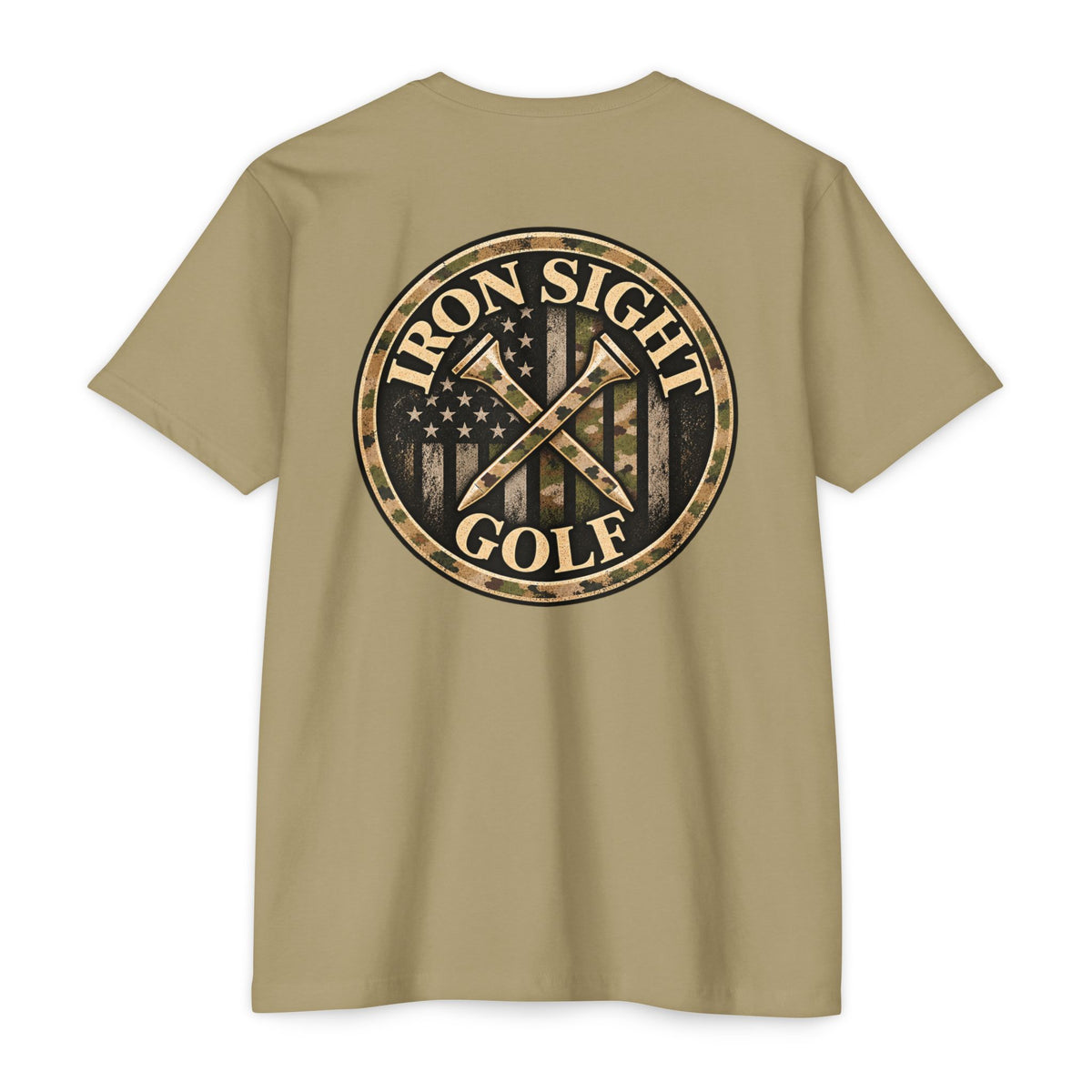 Iron Sight Golf Salute to Service Flag Graphic Golf T-Shirt