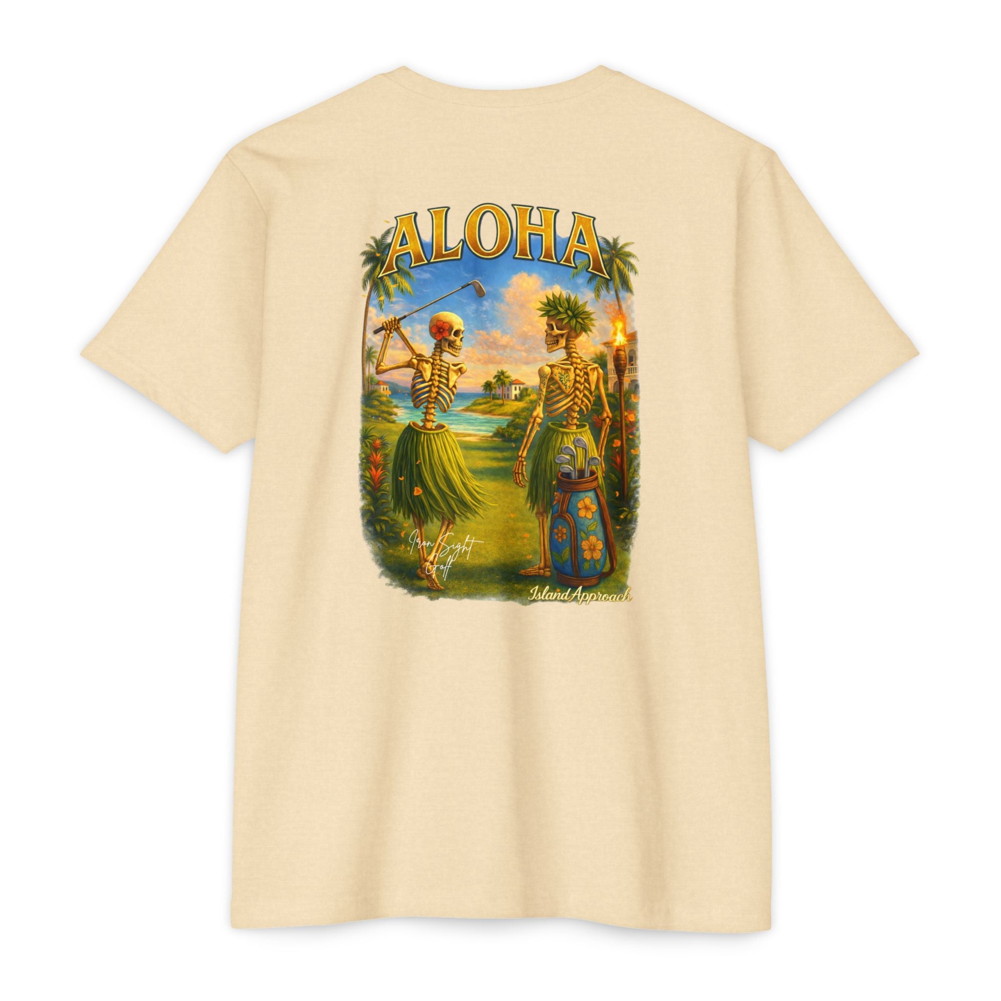 Aloha Island Skeleton Hawaiian Couple Golf T-Shirt - image 11