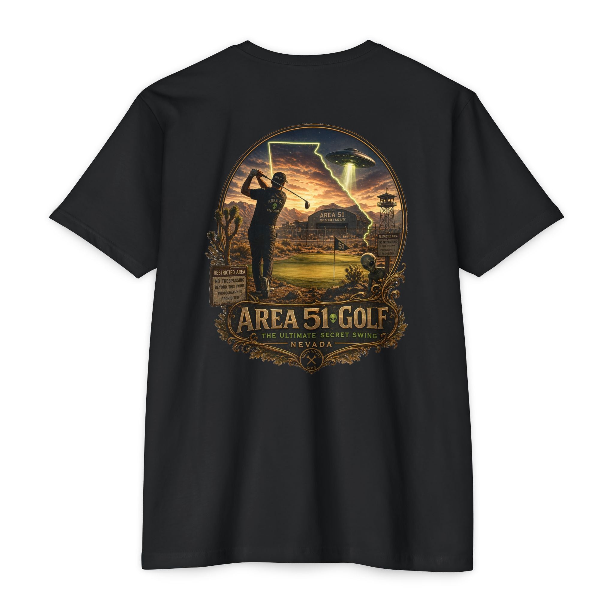 Area 51 Approach Iron Sight Golf T-Shirt - image 1