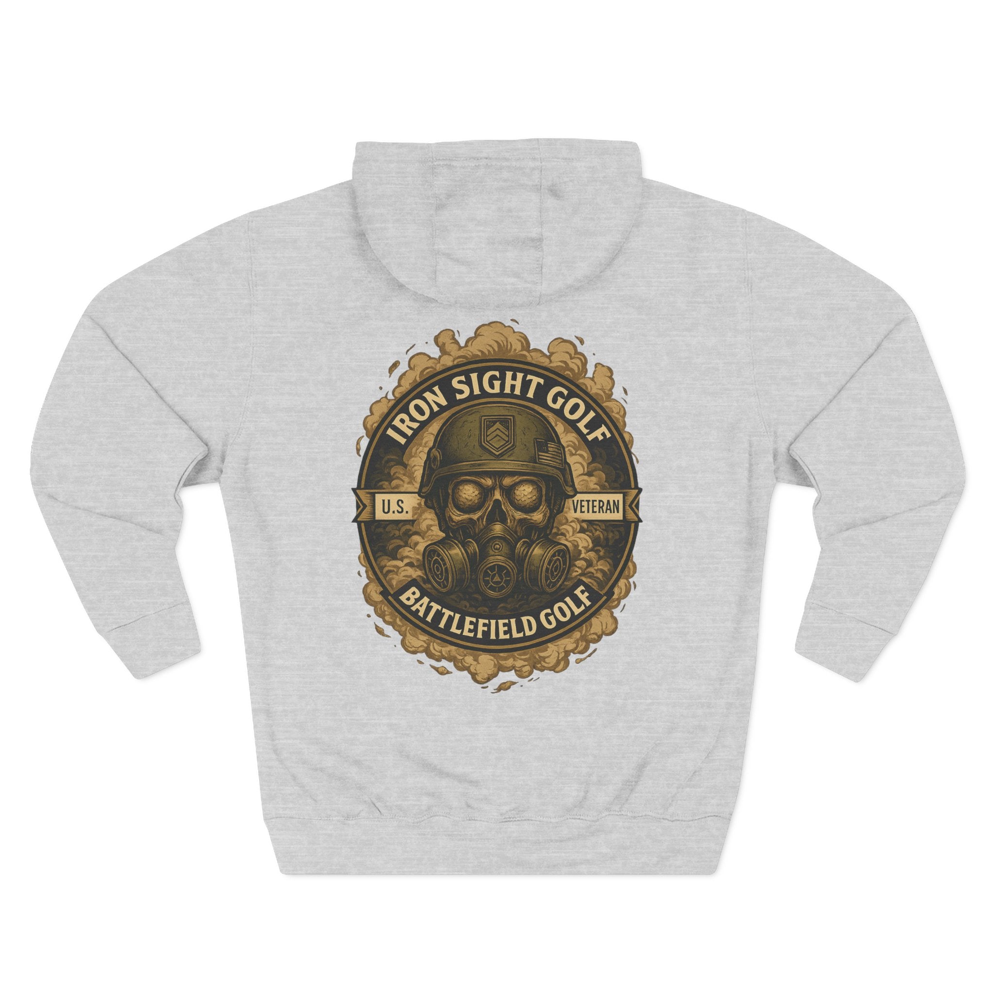Battlefield Golf Hoodie with Skeleton Soldier and Gas Mask - image 5