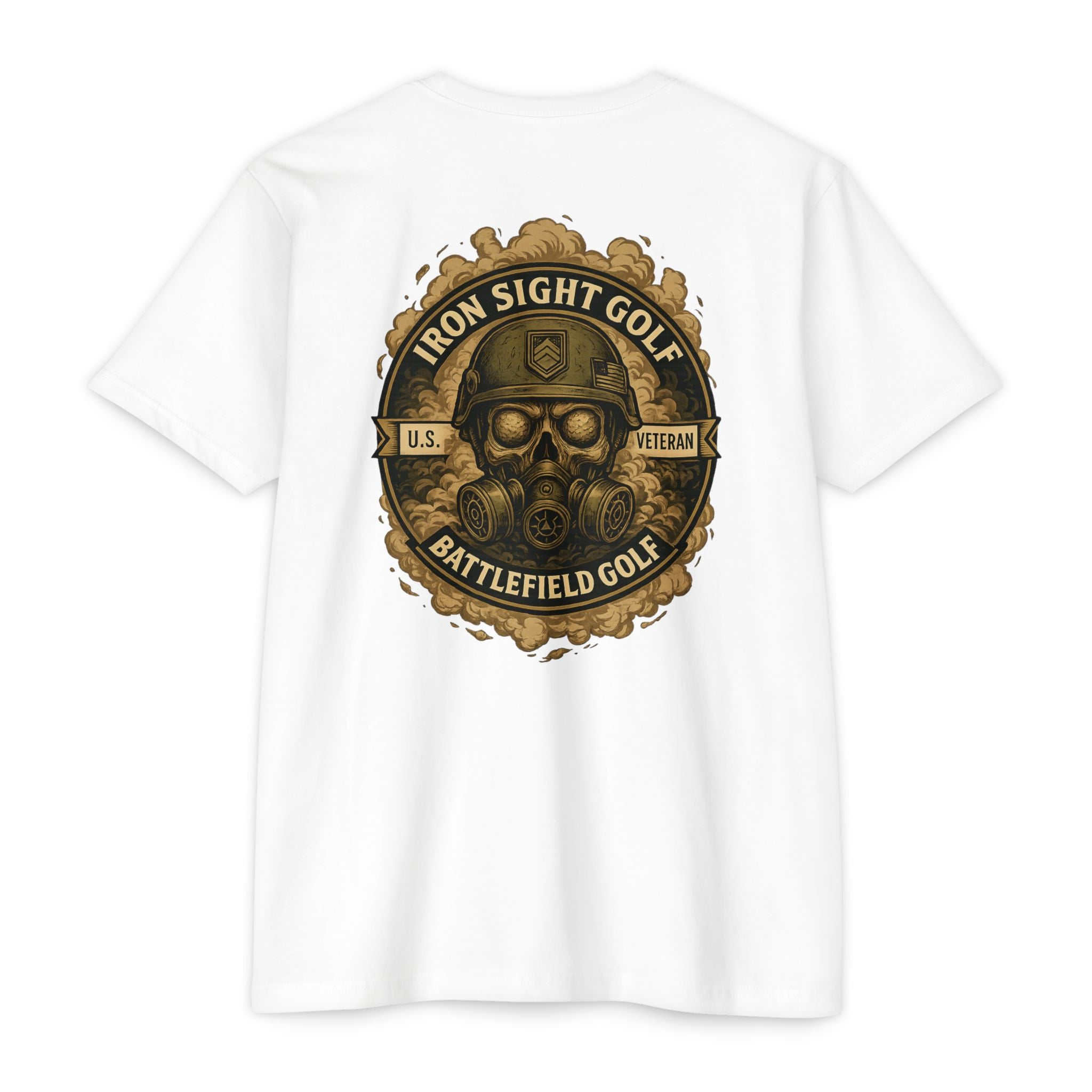 Battlefield Golf US Veteran T-Shirt with Skull Helmet and Golf Ball Eyes - image 5