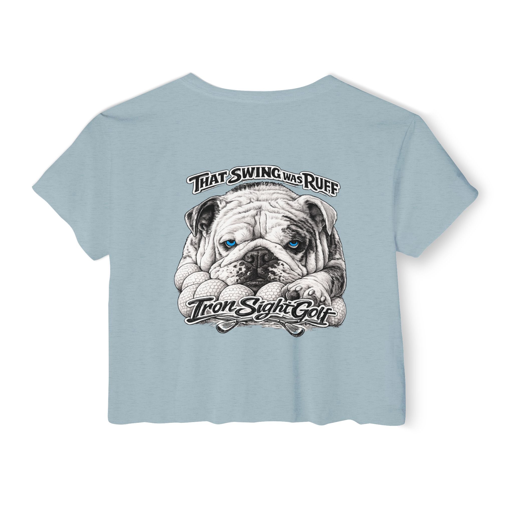 Bulldog Graphic Crop Top That Swing Was Ruff - image 4
