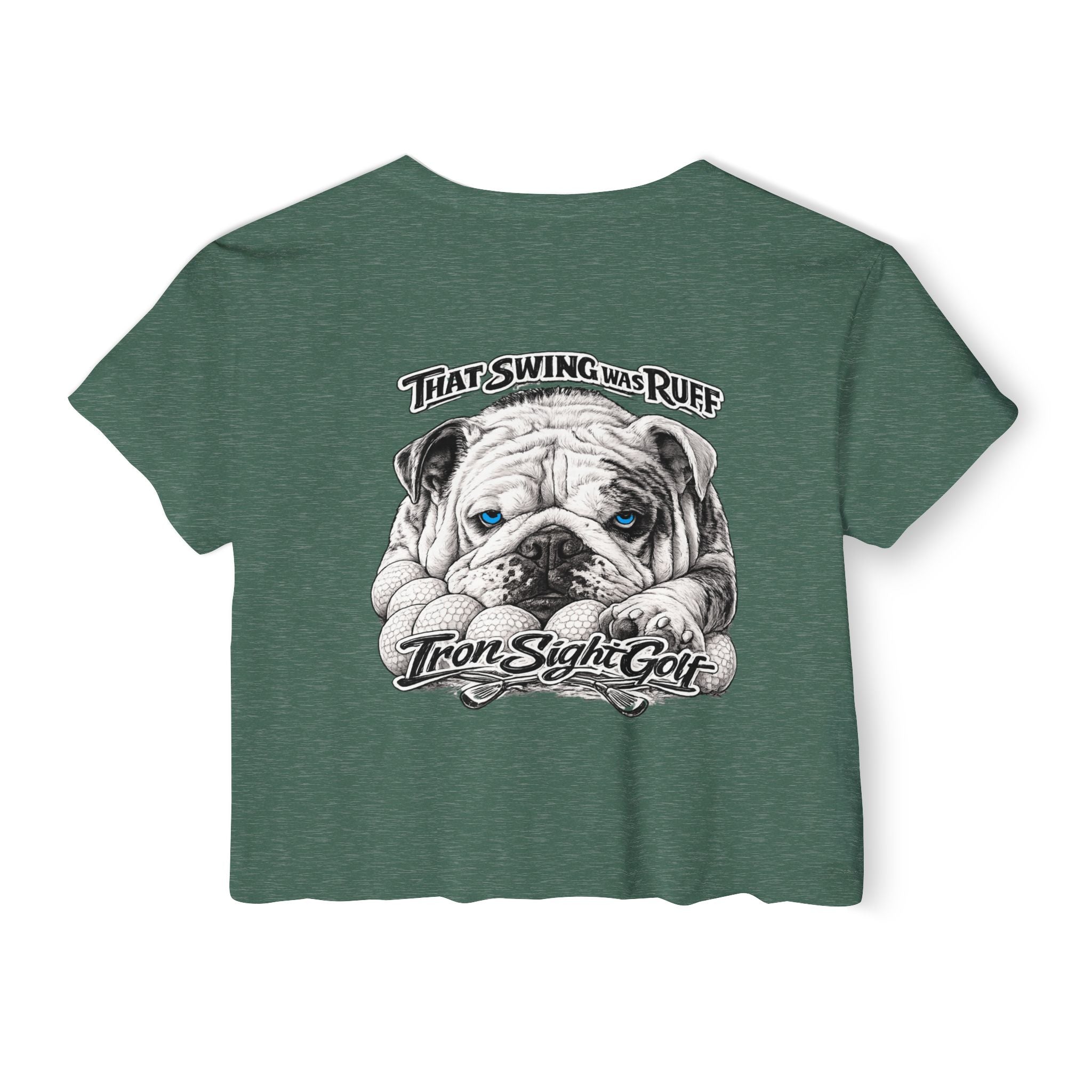 Bulldog Graphic Crop Top That Swing Was Ruff - image 6