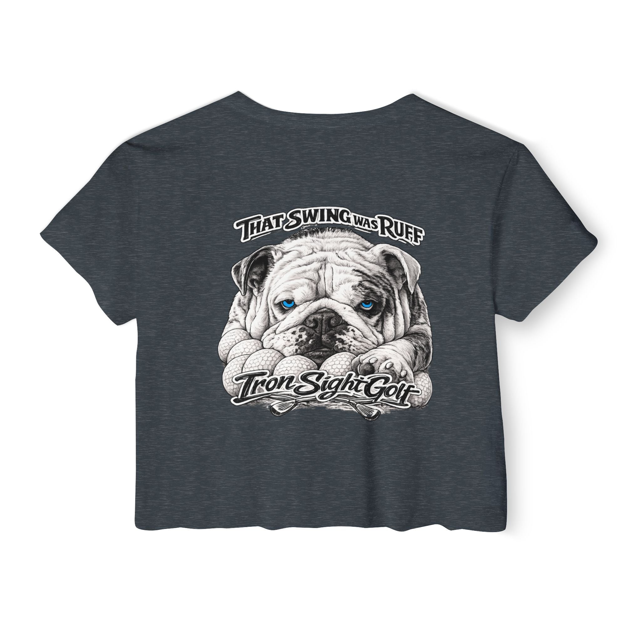 Bulldog Graphic Crop Top That Swing Was Ruff - image 8