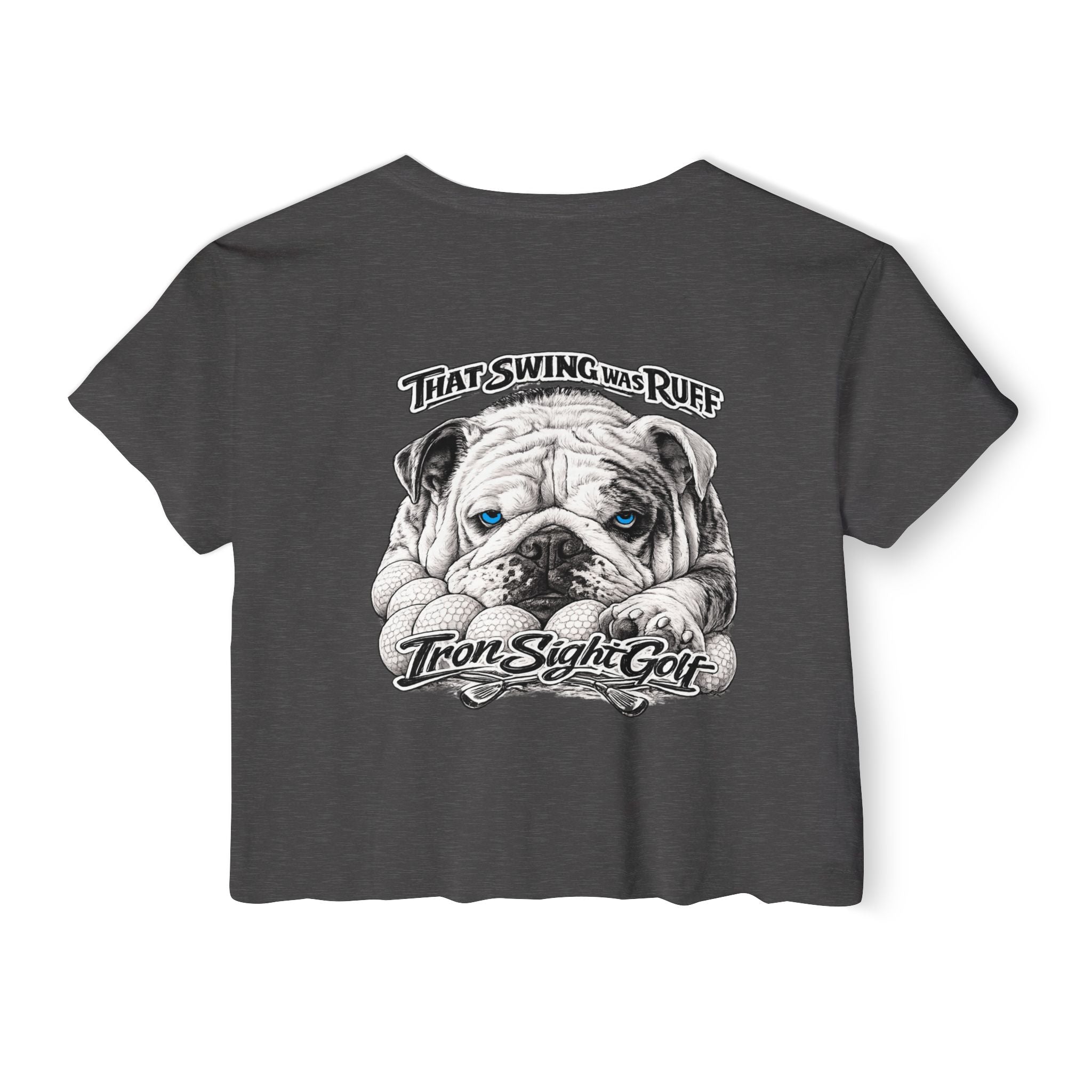 Bulldog Graphic Crop Top That Swing Was Ruff - image 10