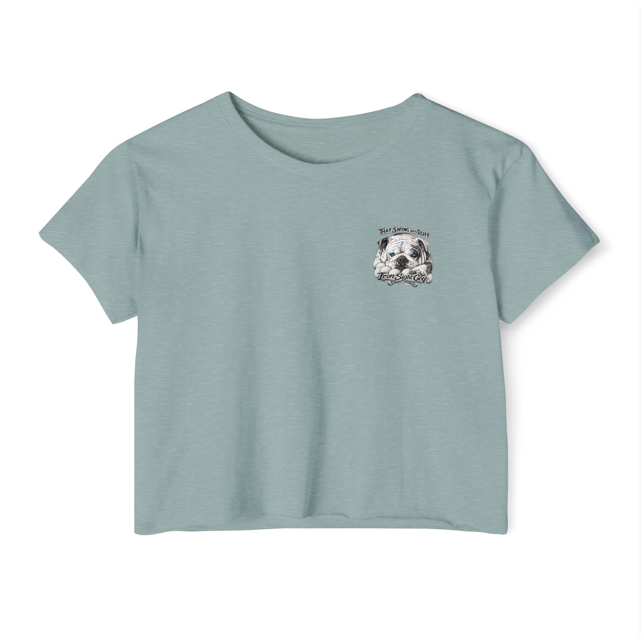 Bulldog Graphic Crop Top That Swing Was Ruff - image 13