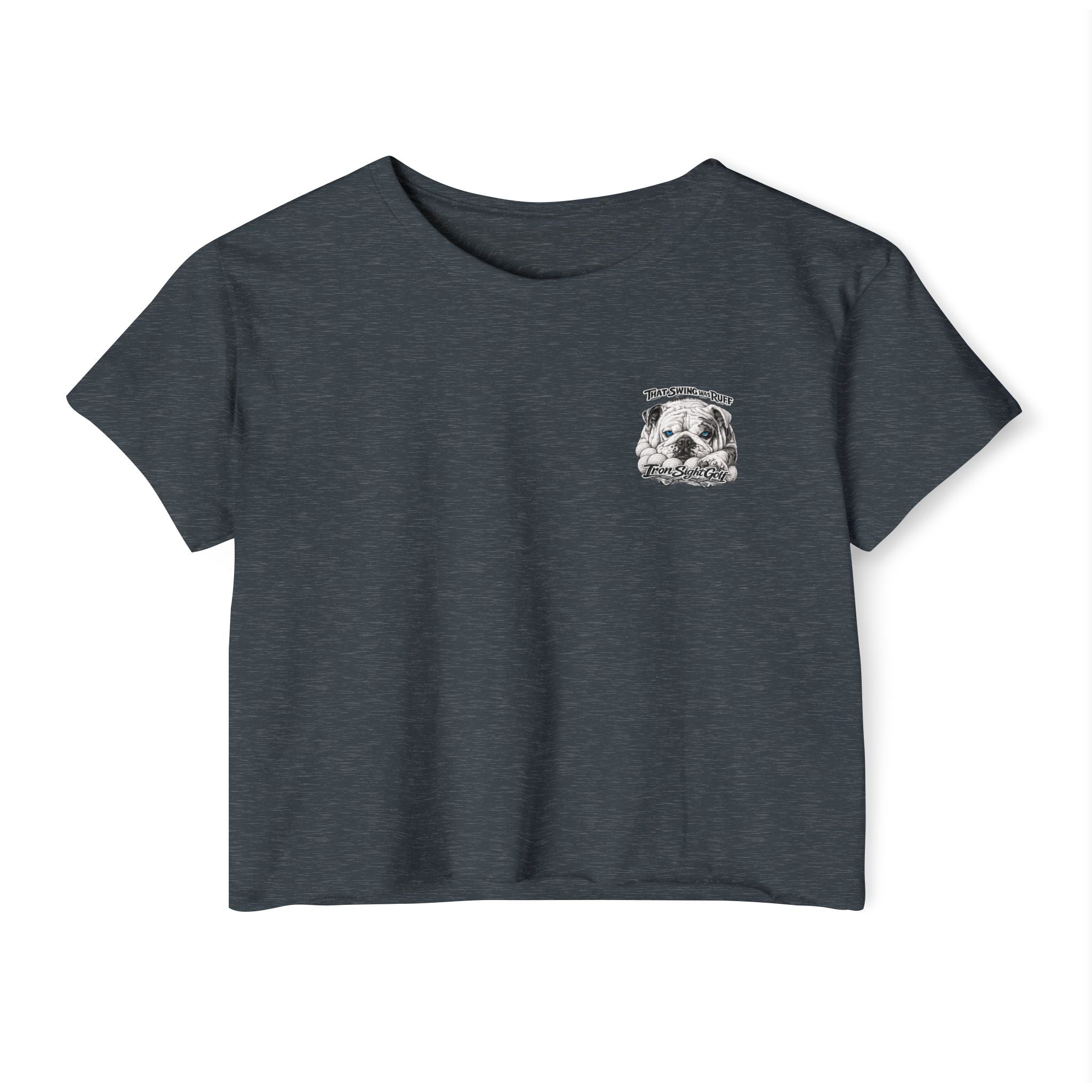 Bulldog Graphic Crop Top That Swing Was Ruff - image 16