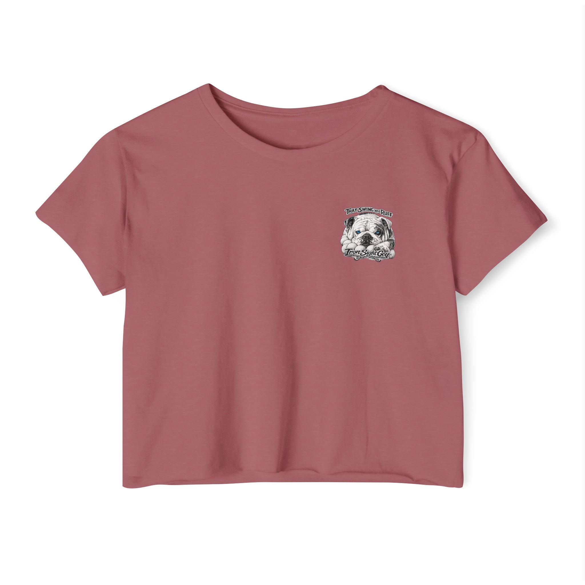 Bulldog Graphic Crop Top That Swing Was Ruff - image 18