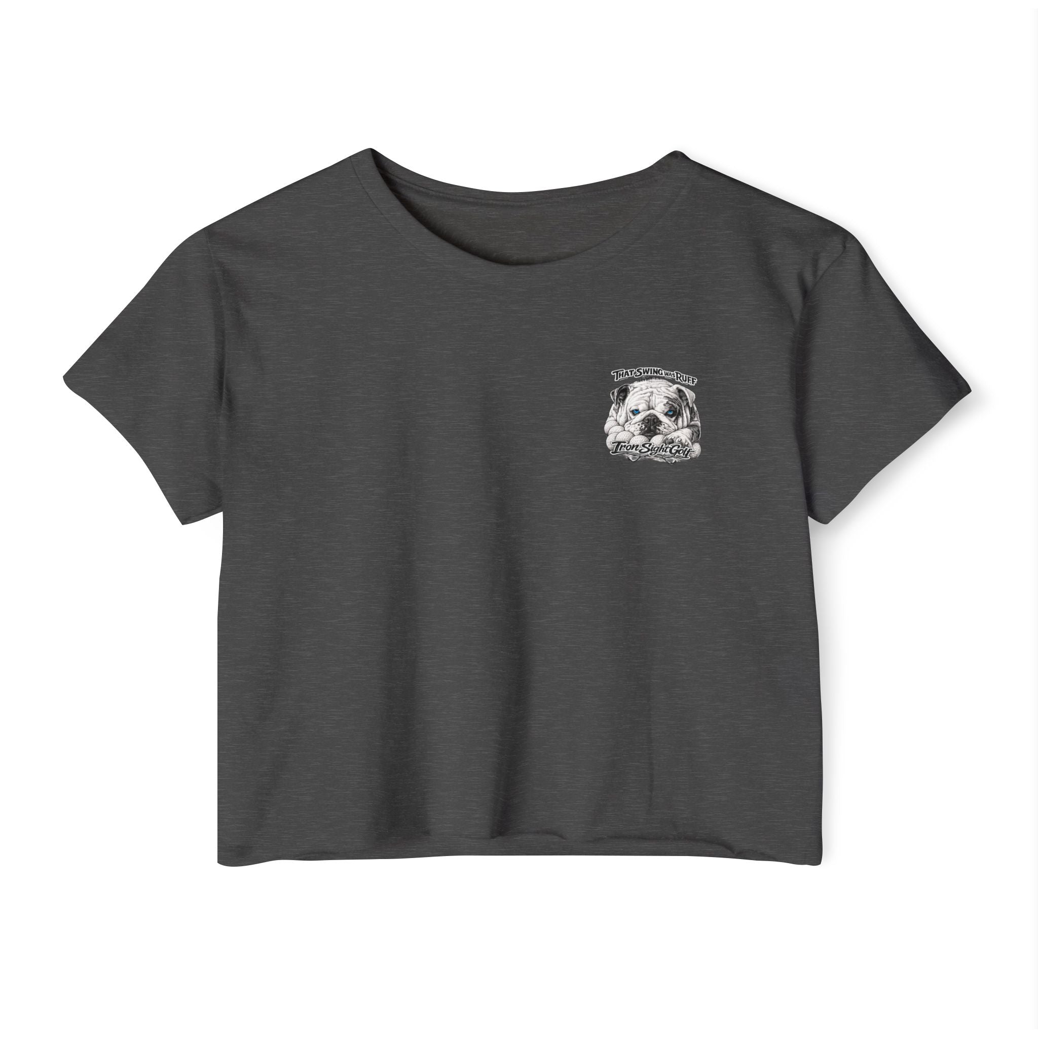Bulldog Graphic Crop Top That Swing Was Ruff - image 19