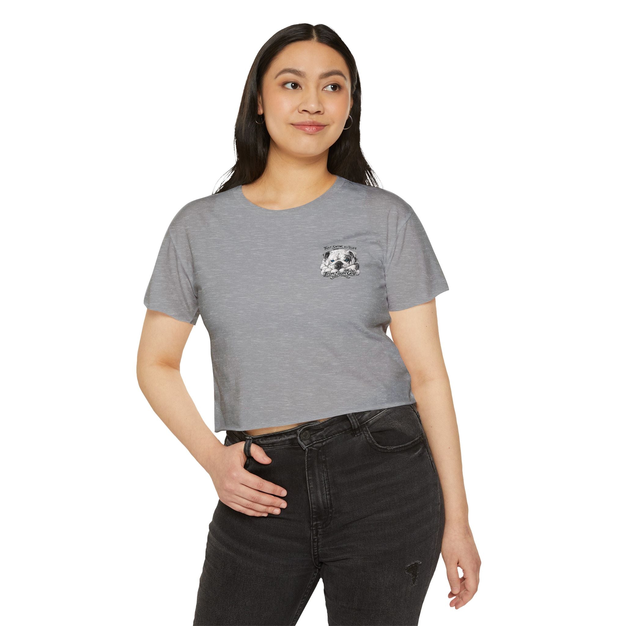 Bulldog Graphic Crop Top That Swing Was Ruff - image 25