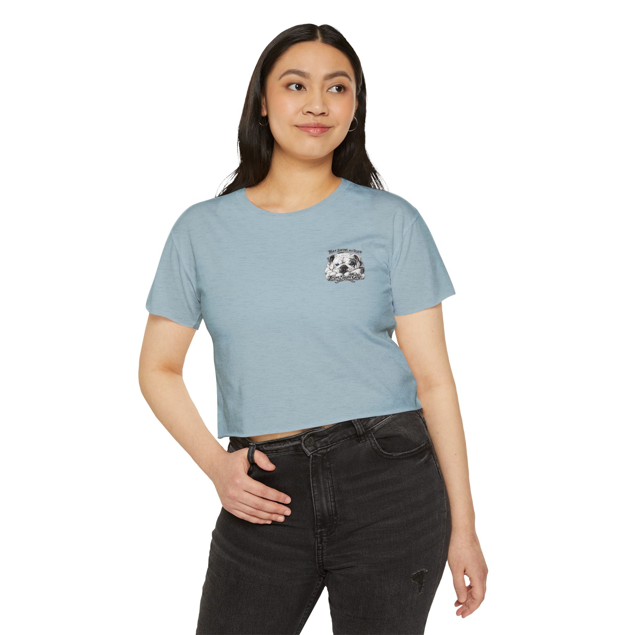 Bulldog Graphic Crop Top That Swing Was Ruff - image 31