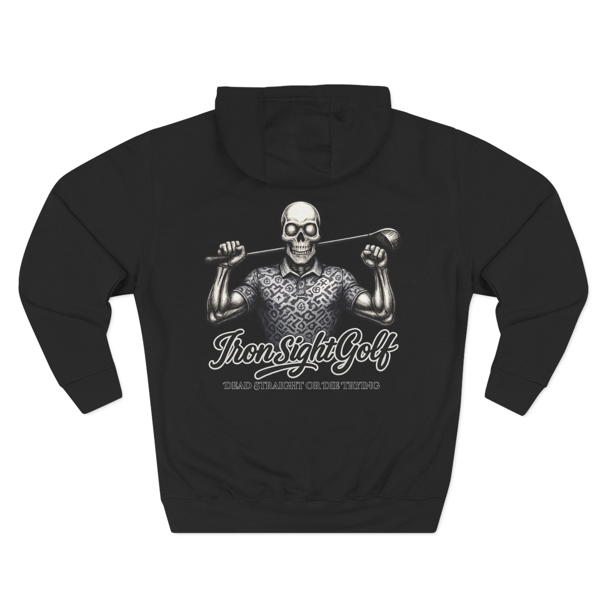 Dead Straight or Die Trying Skull Hoodie by Iron Sight Golf - image 1