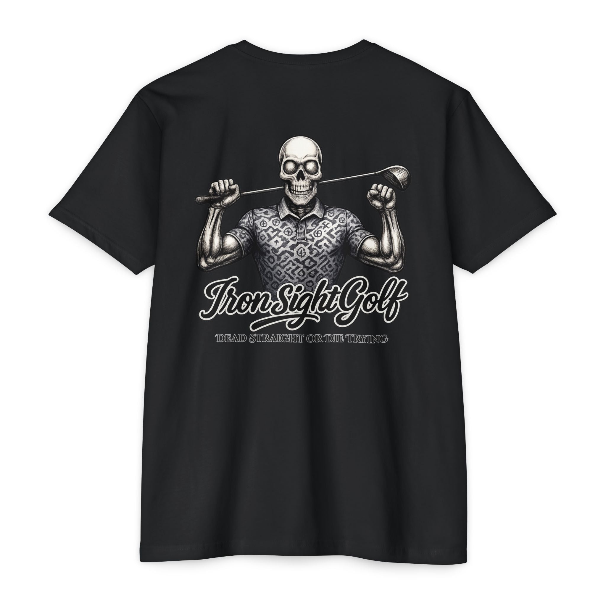 Dead Straight or Die Trying Skull T-Shirt by Iron Sight Golf - image 1