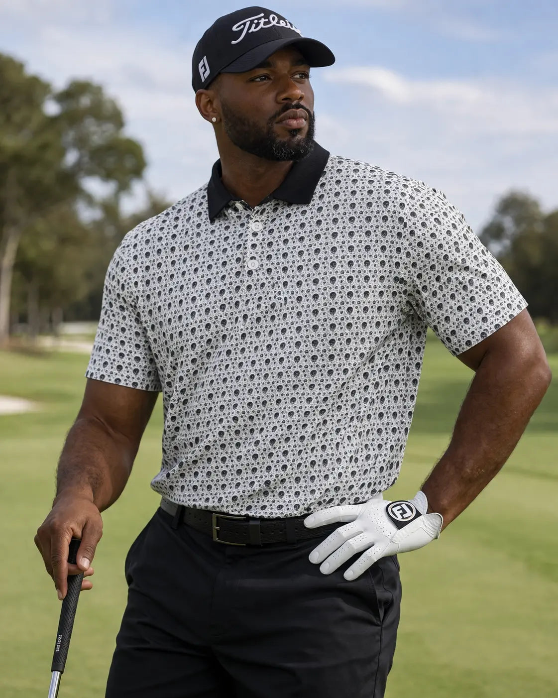 Dia De Los Muertos Performance Golf Polo - image 1