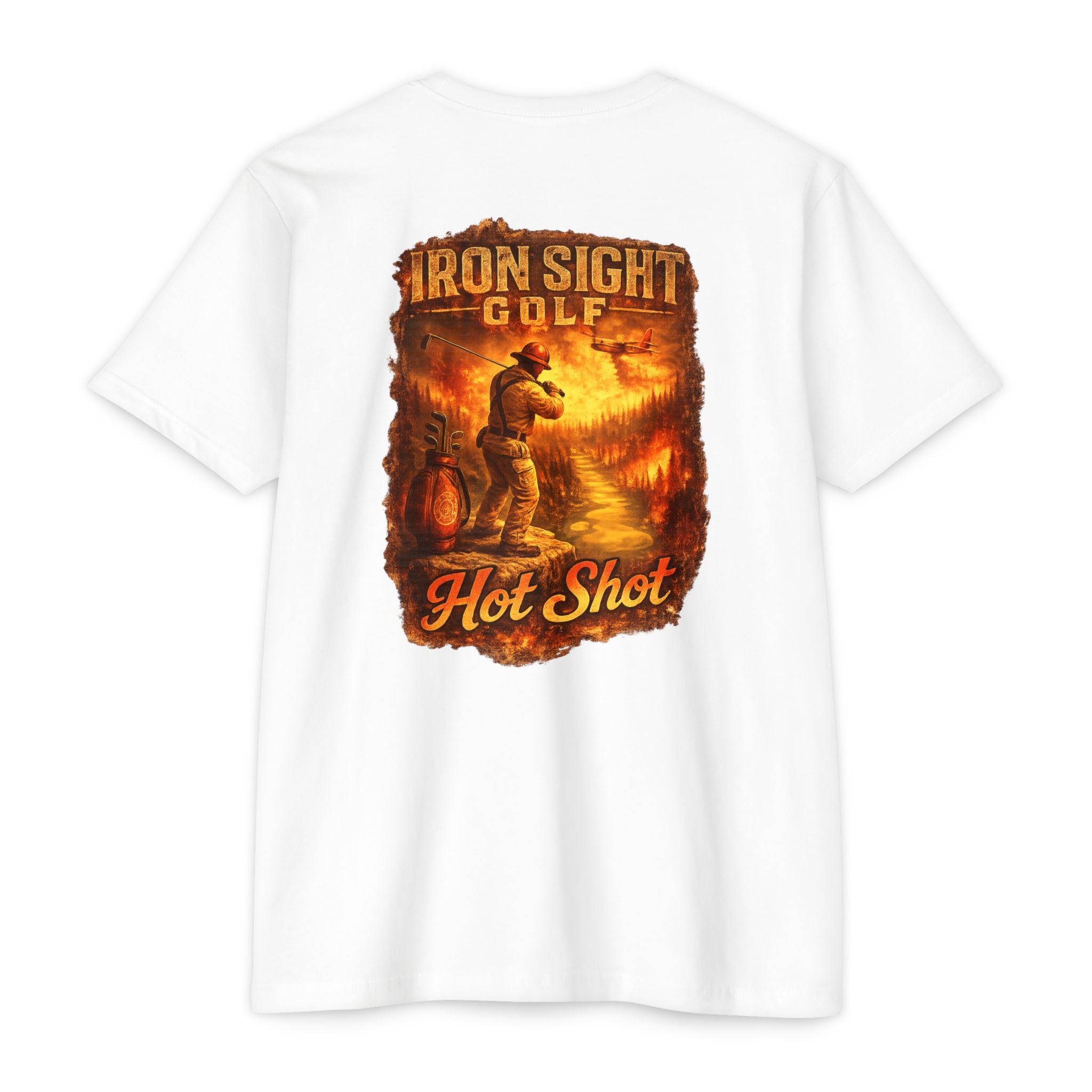 Firefighter Iron Sight Golf Hot Shot T-Shirt - image 3