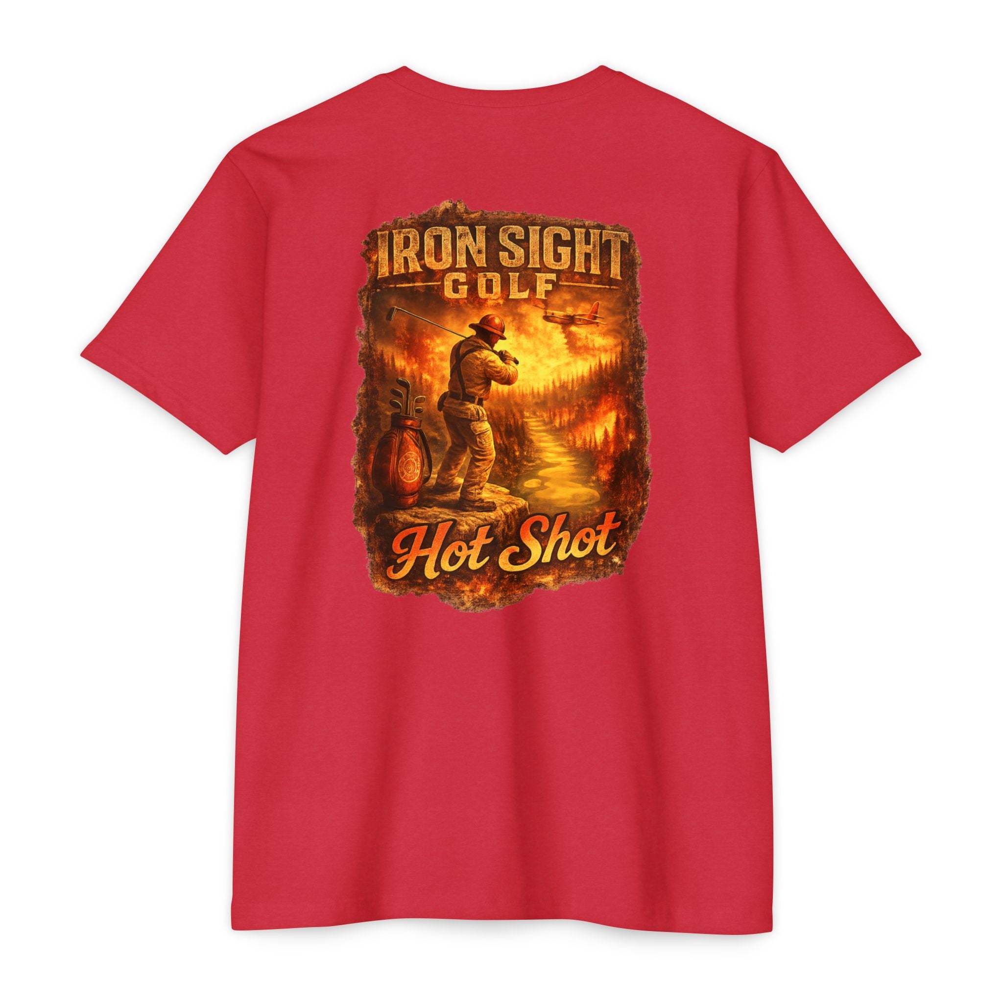 Firefighter Iron Sight Golf Hot Shot T-Shirt - image 4