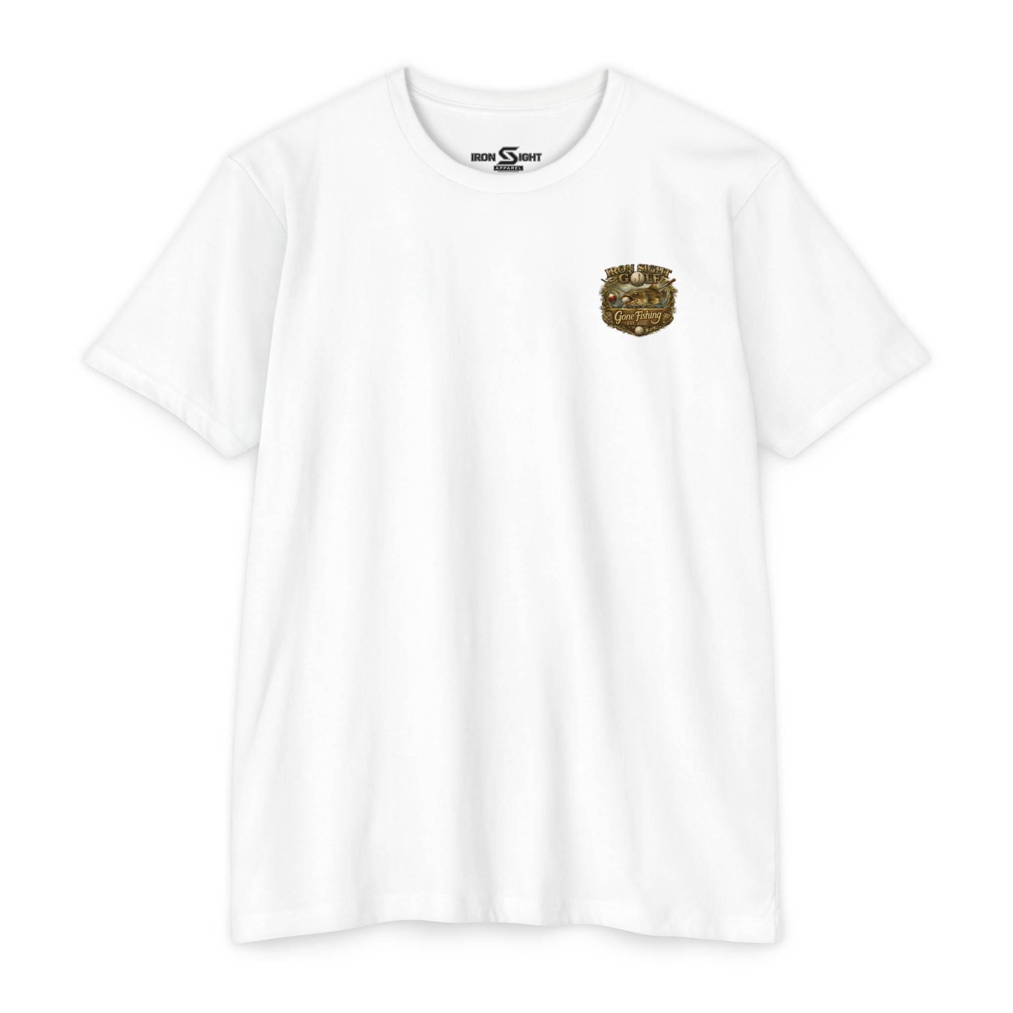 Gone Fishing Catfish Golf T-Shirt Ball in the Water - image 3