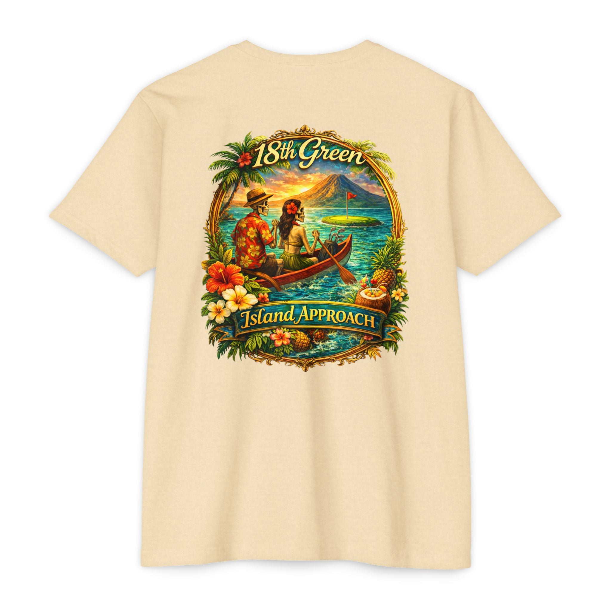 Hawaiian 18th Green Island Rowing Couple Golf T-Shirt - image 2